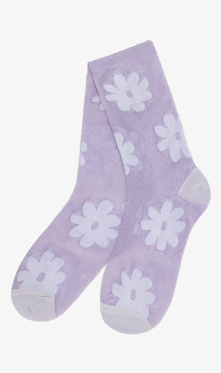 Lilac flower socks