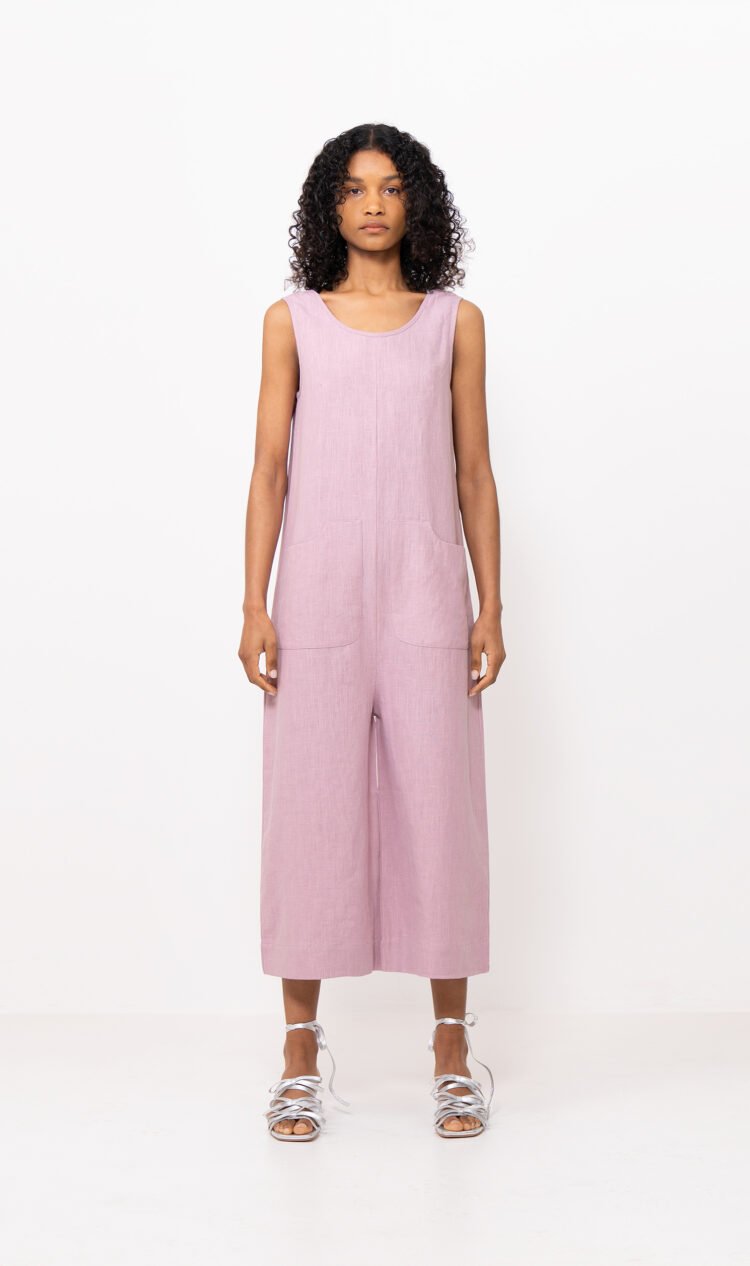 Violet relaxed linen jumpsuit