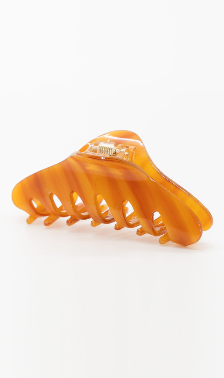 Caramel twist hair claw
