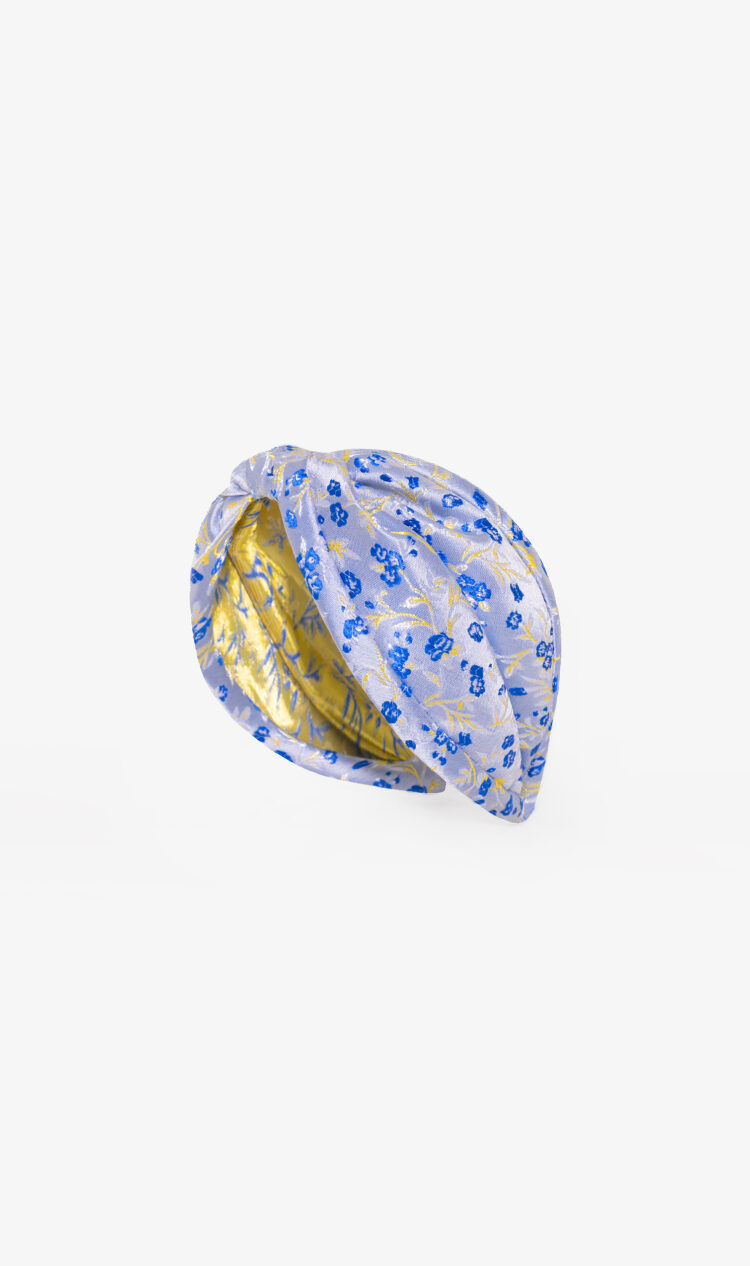 Cobalt ditsy floral headband