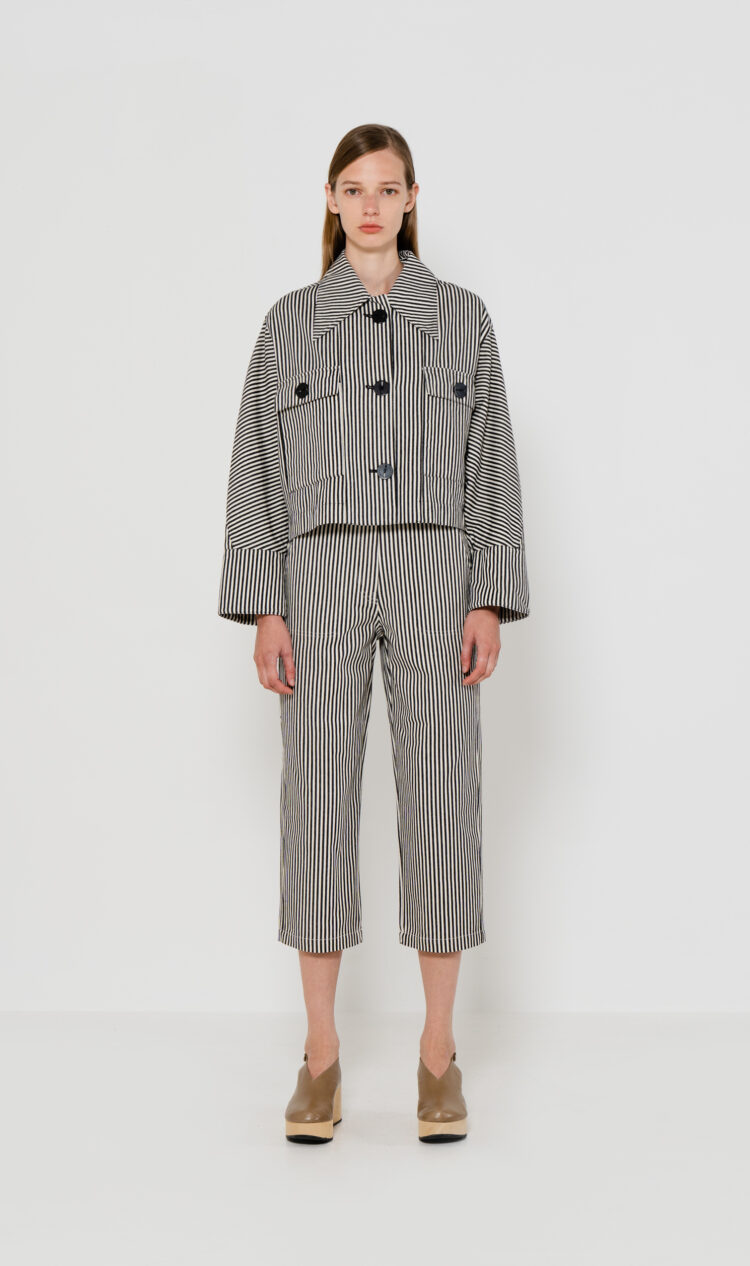 Stripe cotton jacket