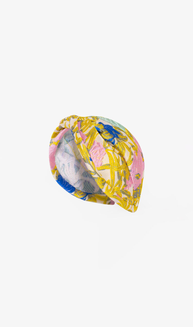 Yellow-pink floral headband