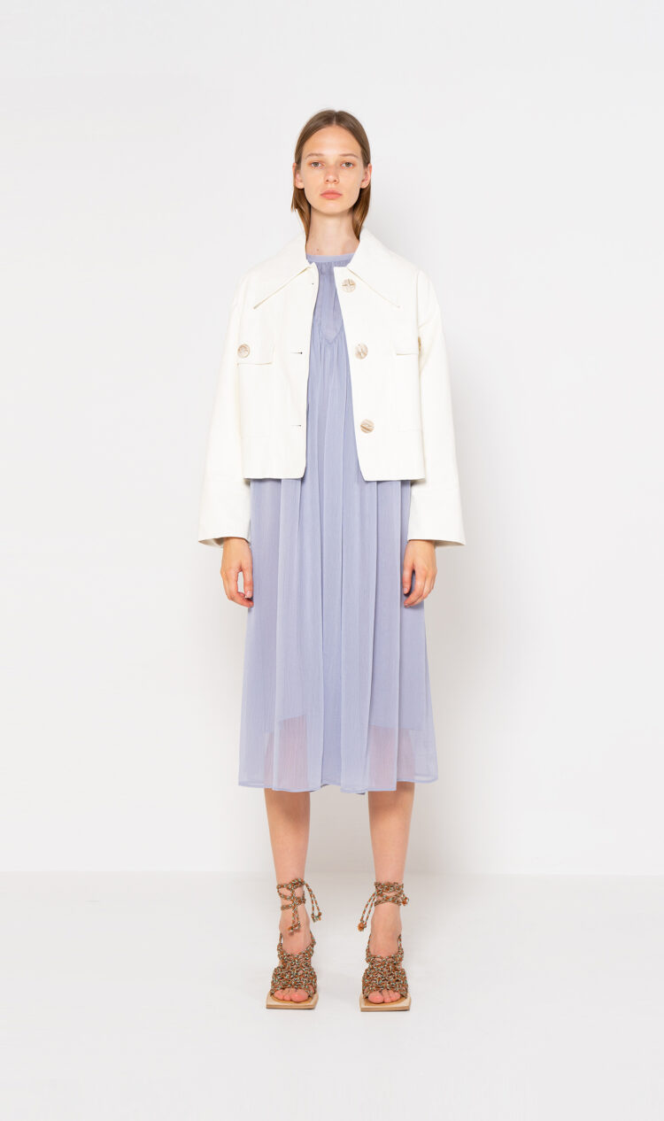 White vegan leather jacket