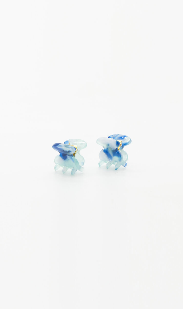 Azure butterfly hair claws