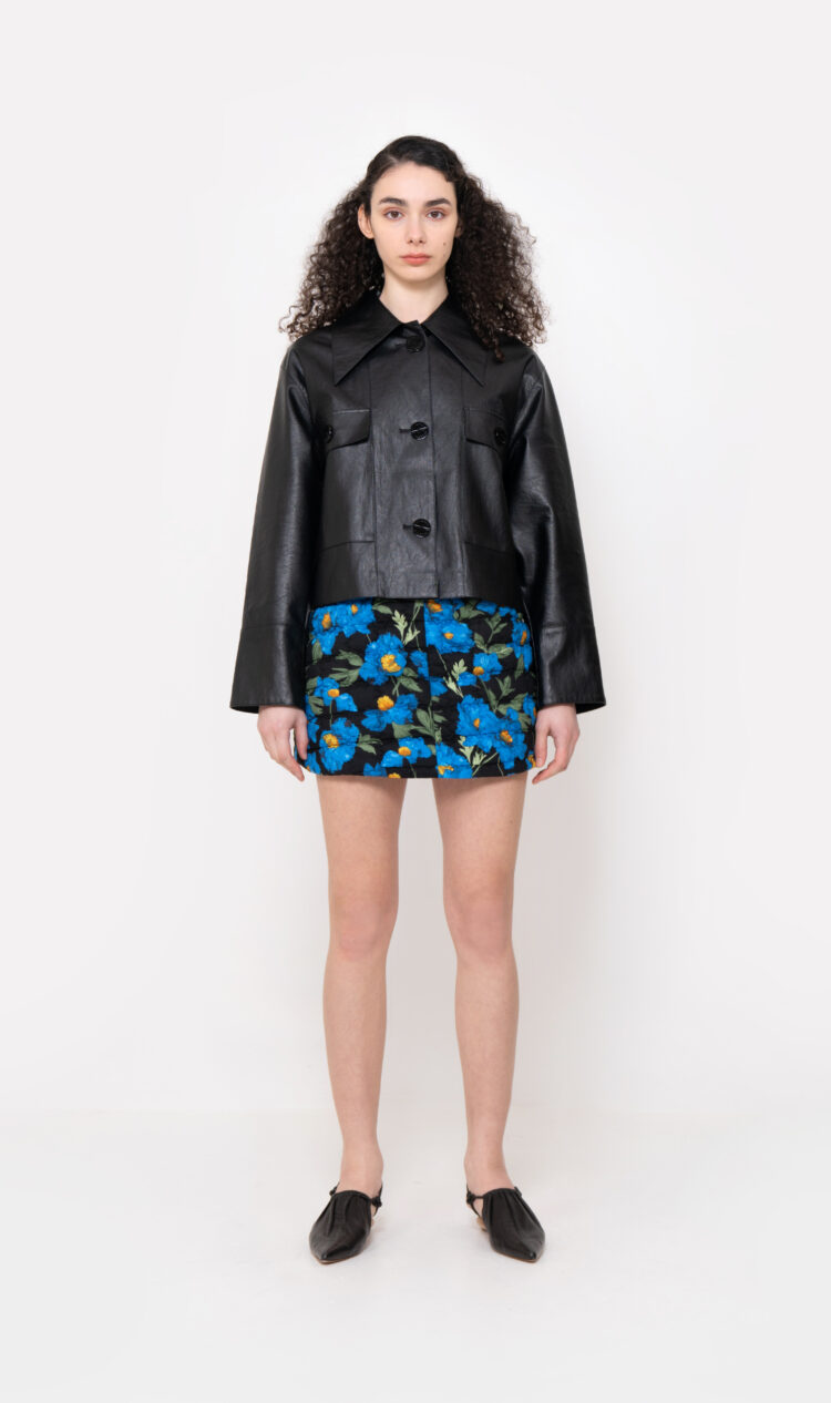Black vegan leather jacket