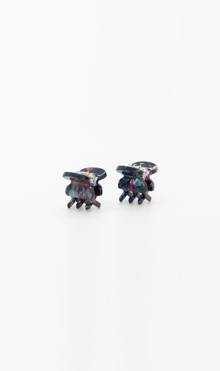 Midnight butterfly hair claws