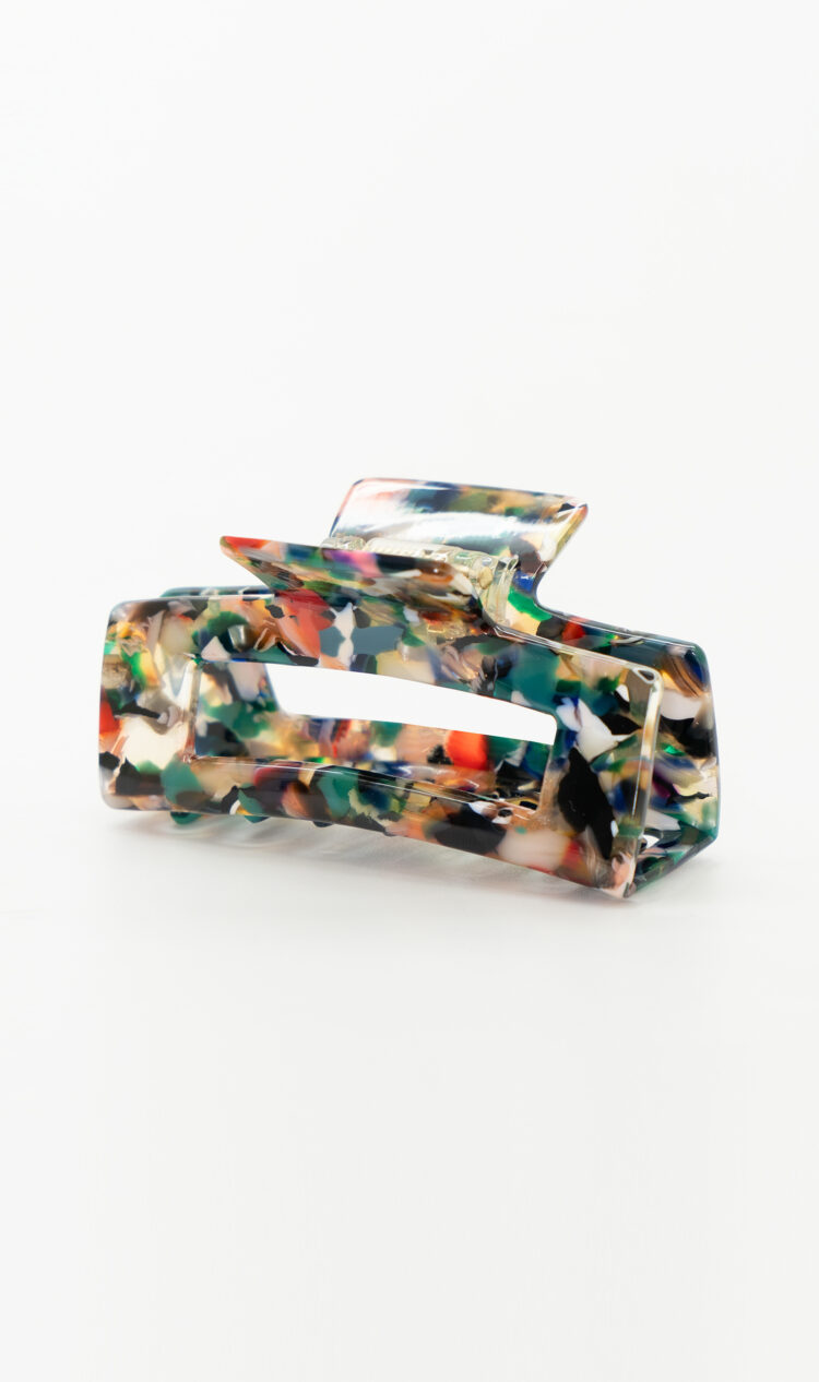 Rainforest square hair claw