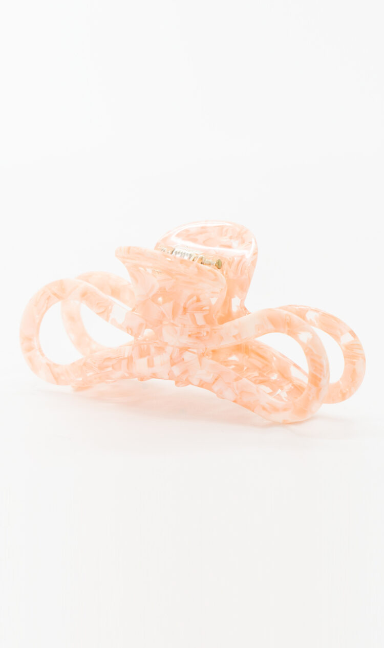 Rose bow hair claw