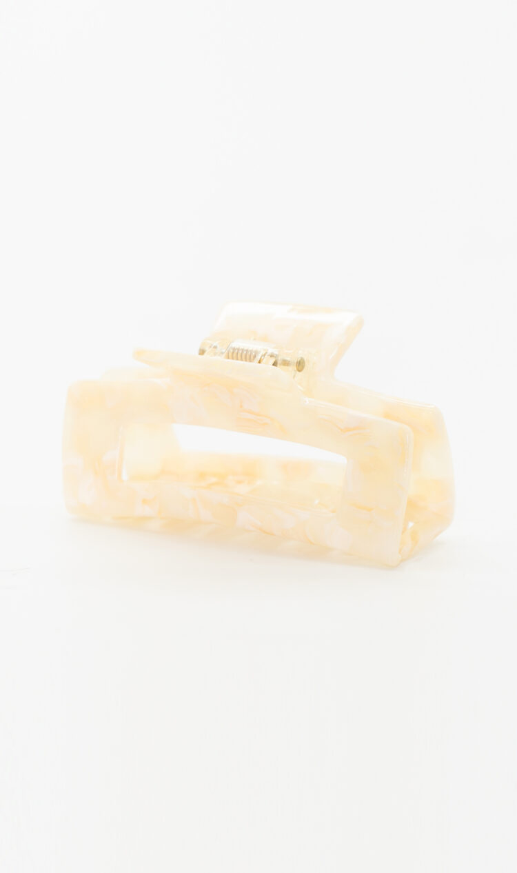 Vanilla square hair claw