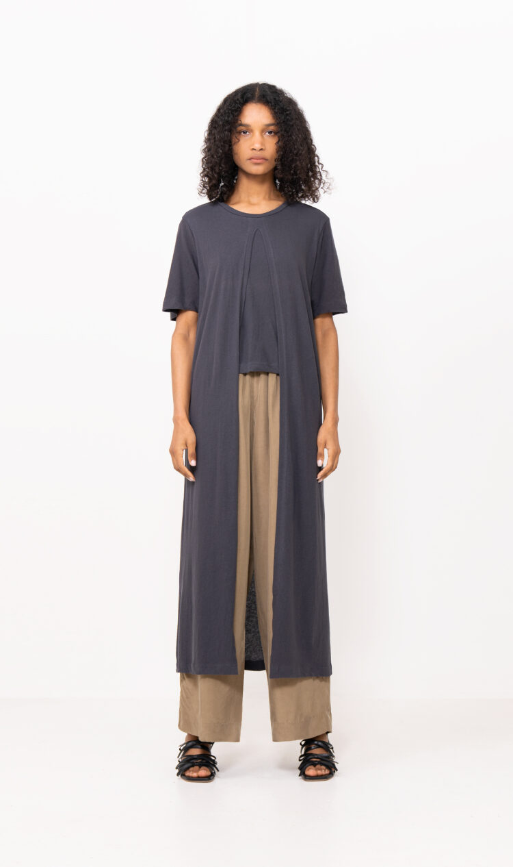 Charcoal layered t-shirt dress