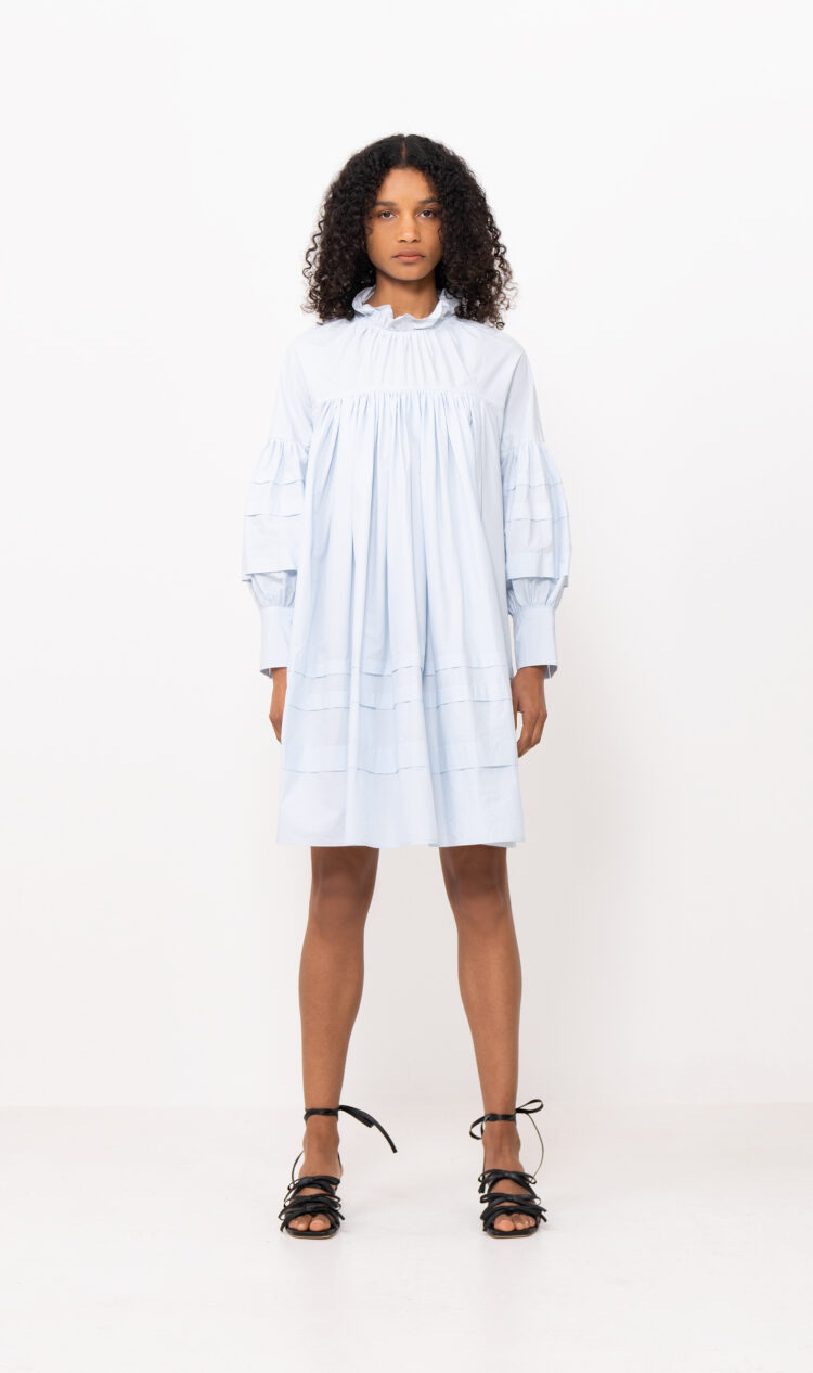 Sky tiered babydoll dress