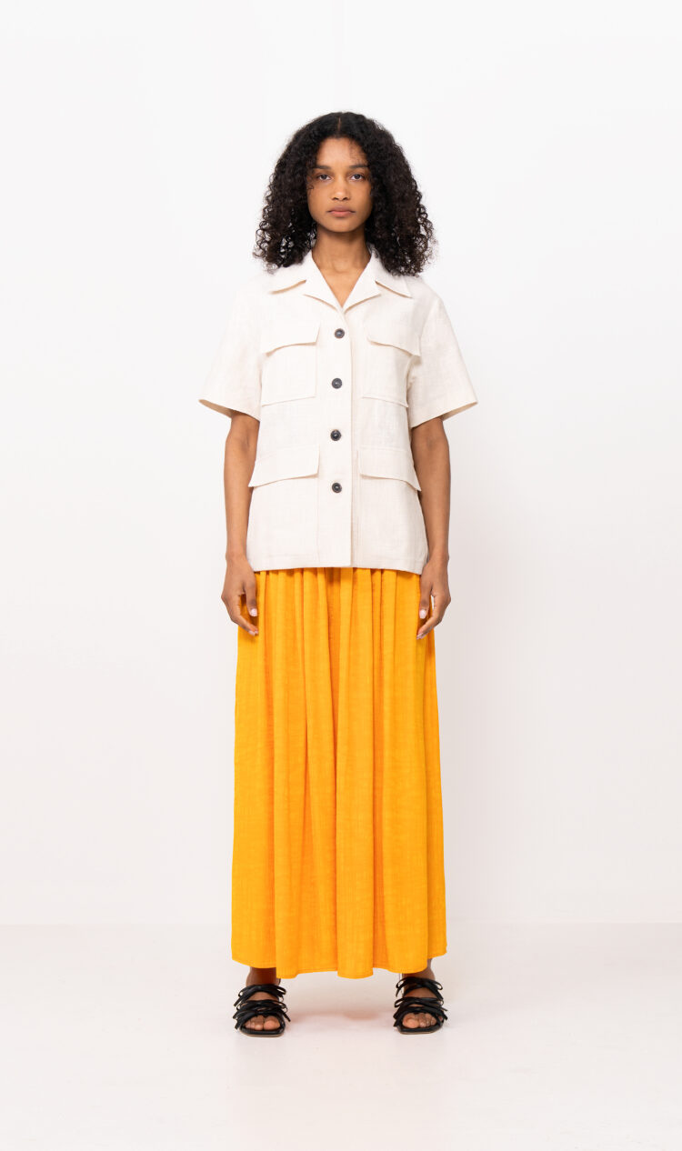 Yellow relaxed trousers