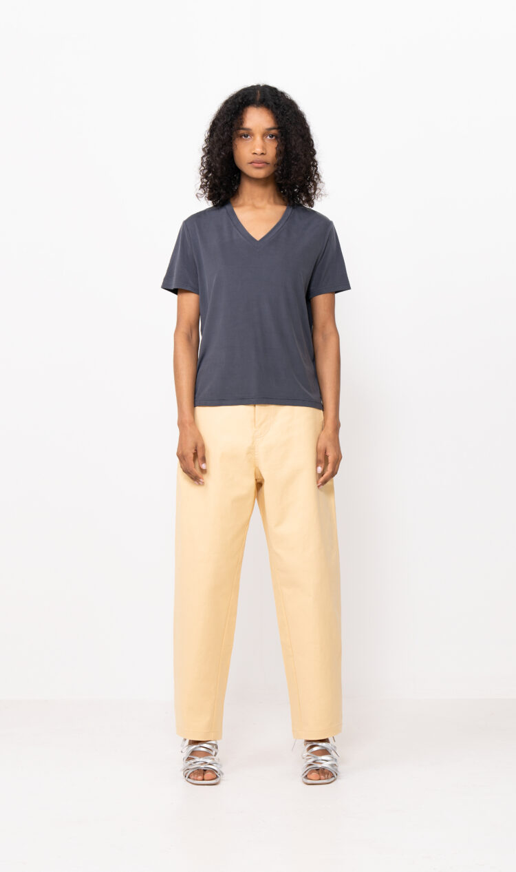 Grey v-neck t-shirt