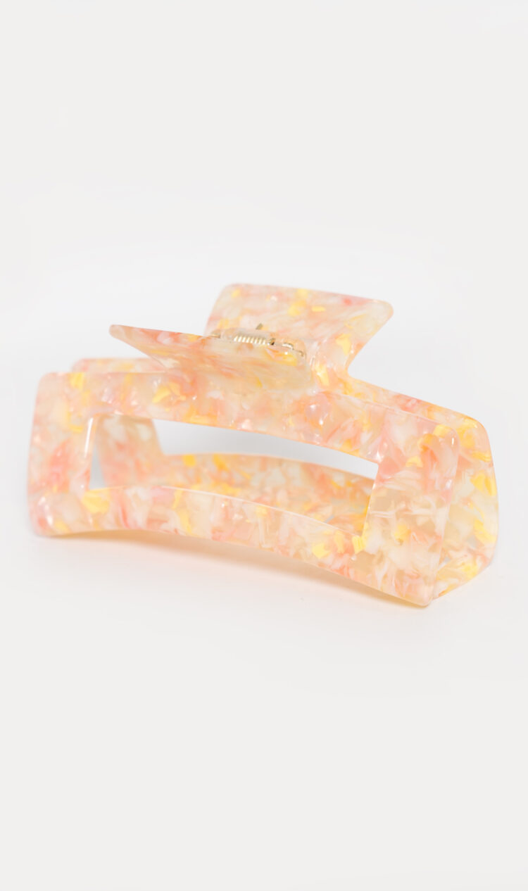 Macaroon chunky square hair claw