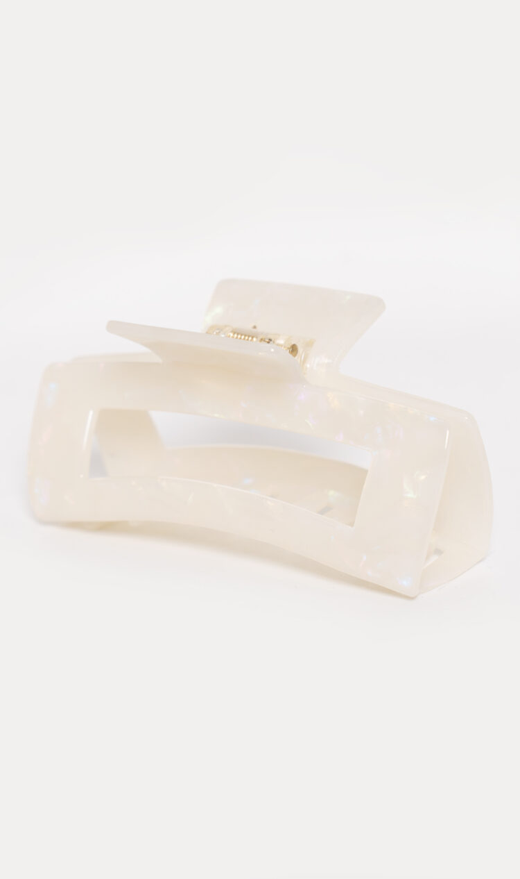 Opal chunky square hair claw
