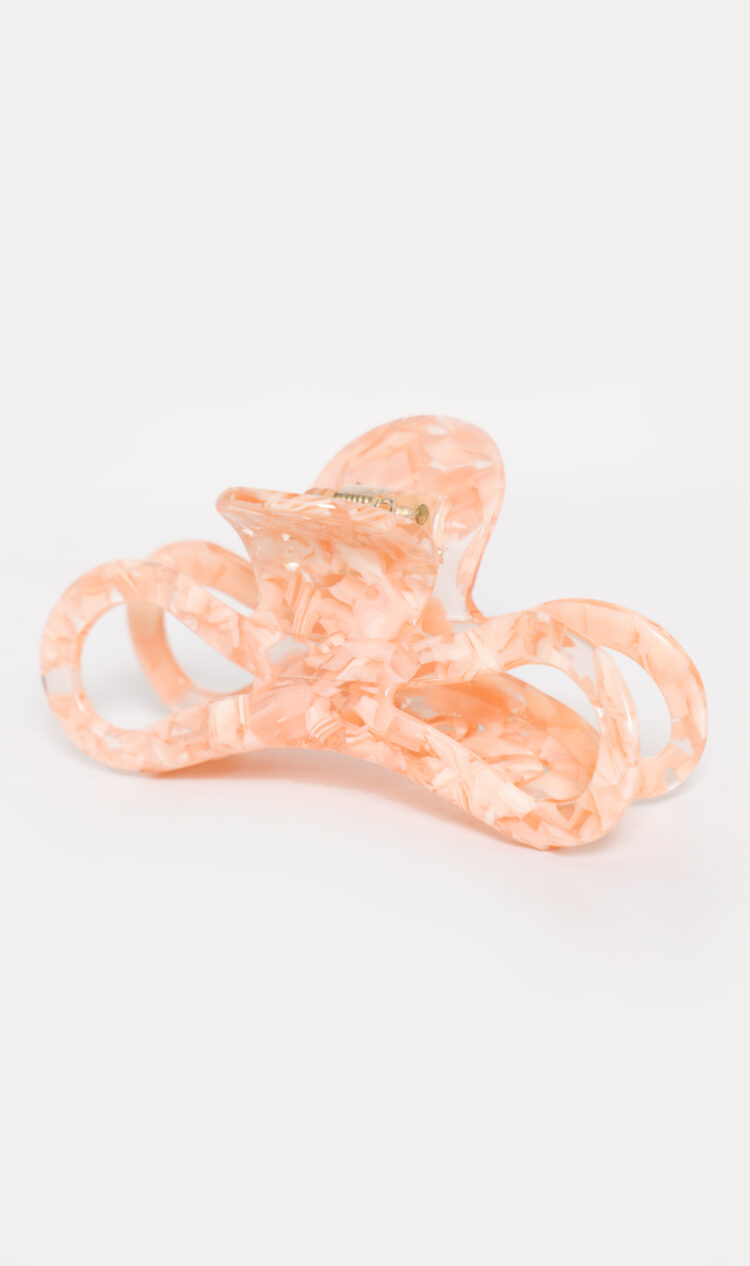 Rose petal bow hair claw
