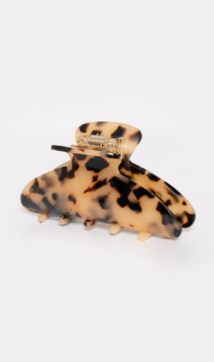 Tortoiseshell crescent hair claw