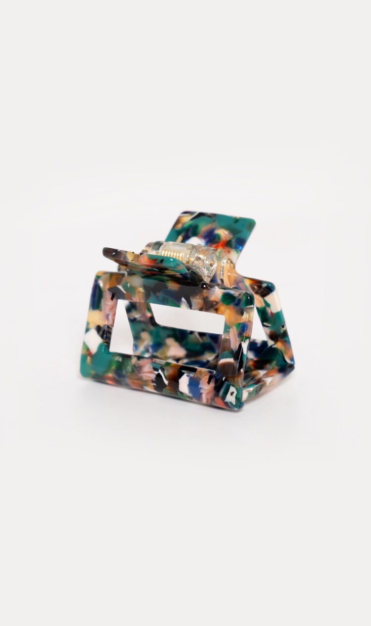 Rainforest mini square hair claw