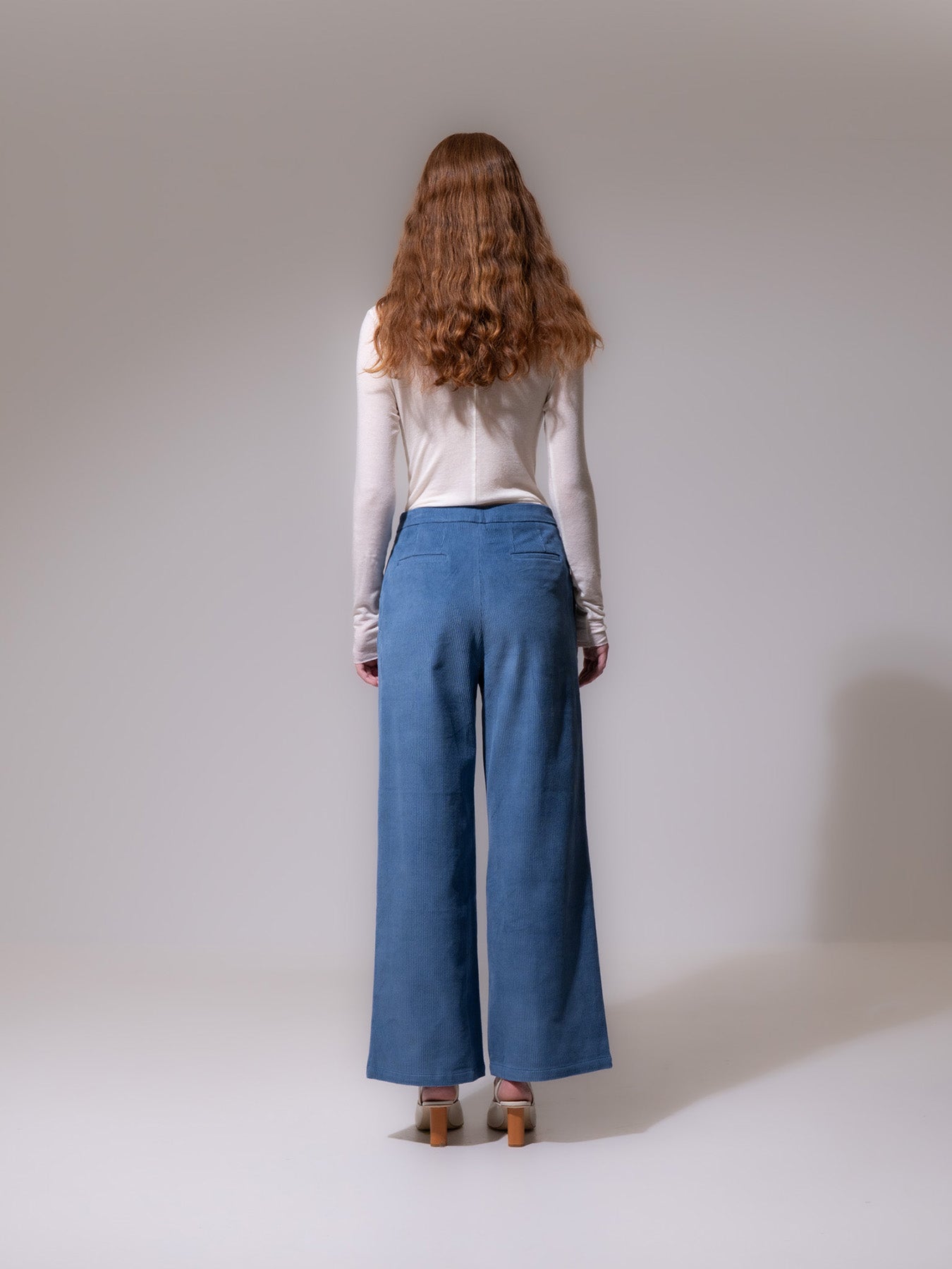 Off-White Funnel Neck Long Sleeve Top