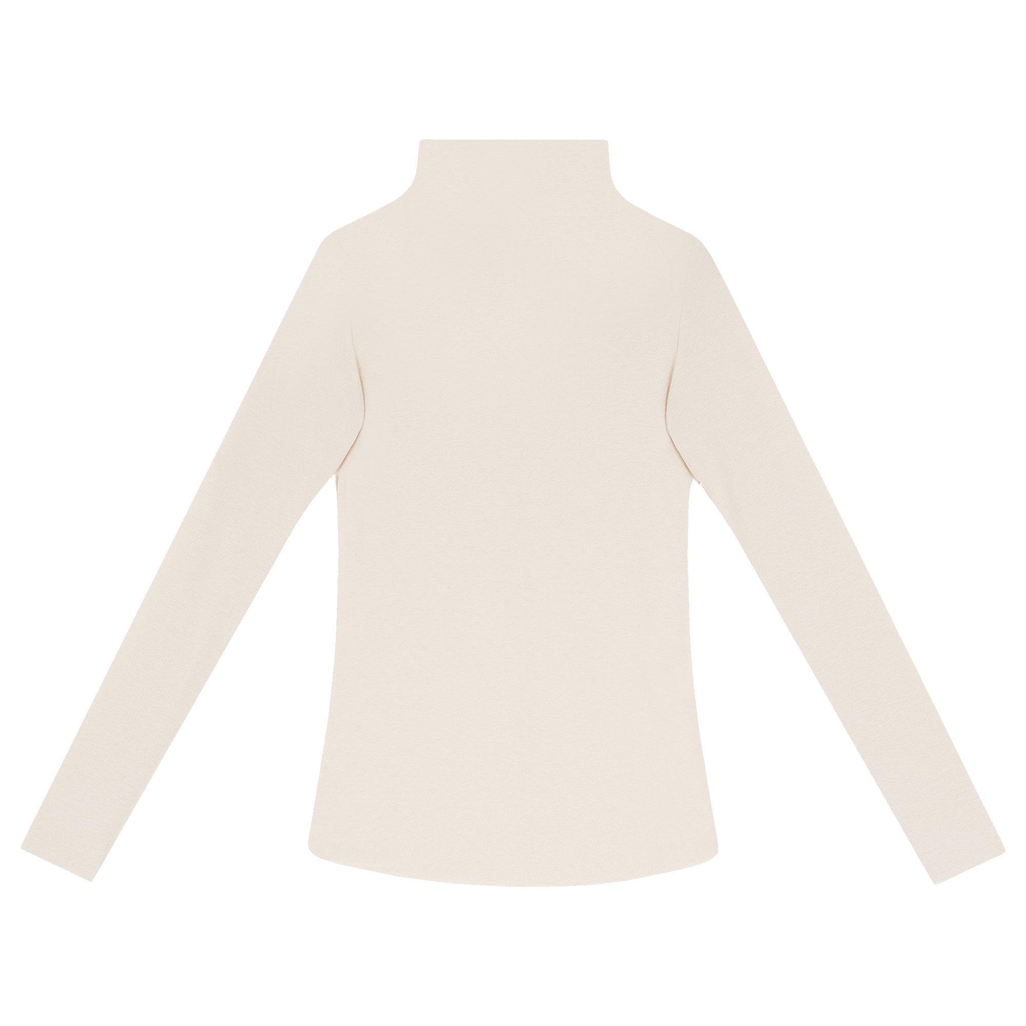 Off-White Funnel Neck Long Sleeve Top