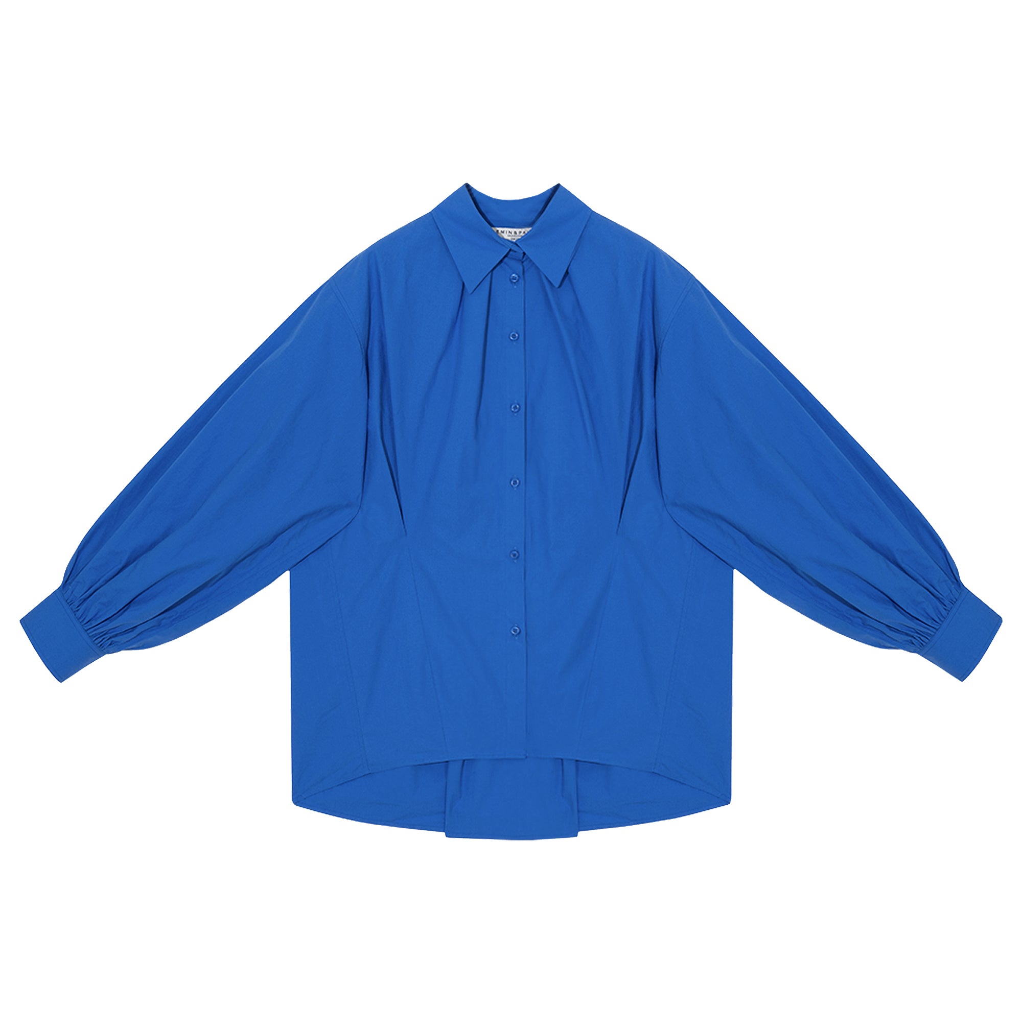 Cobalt Gather Cuff Long Sleeve Shirt