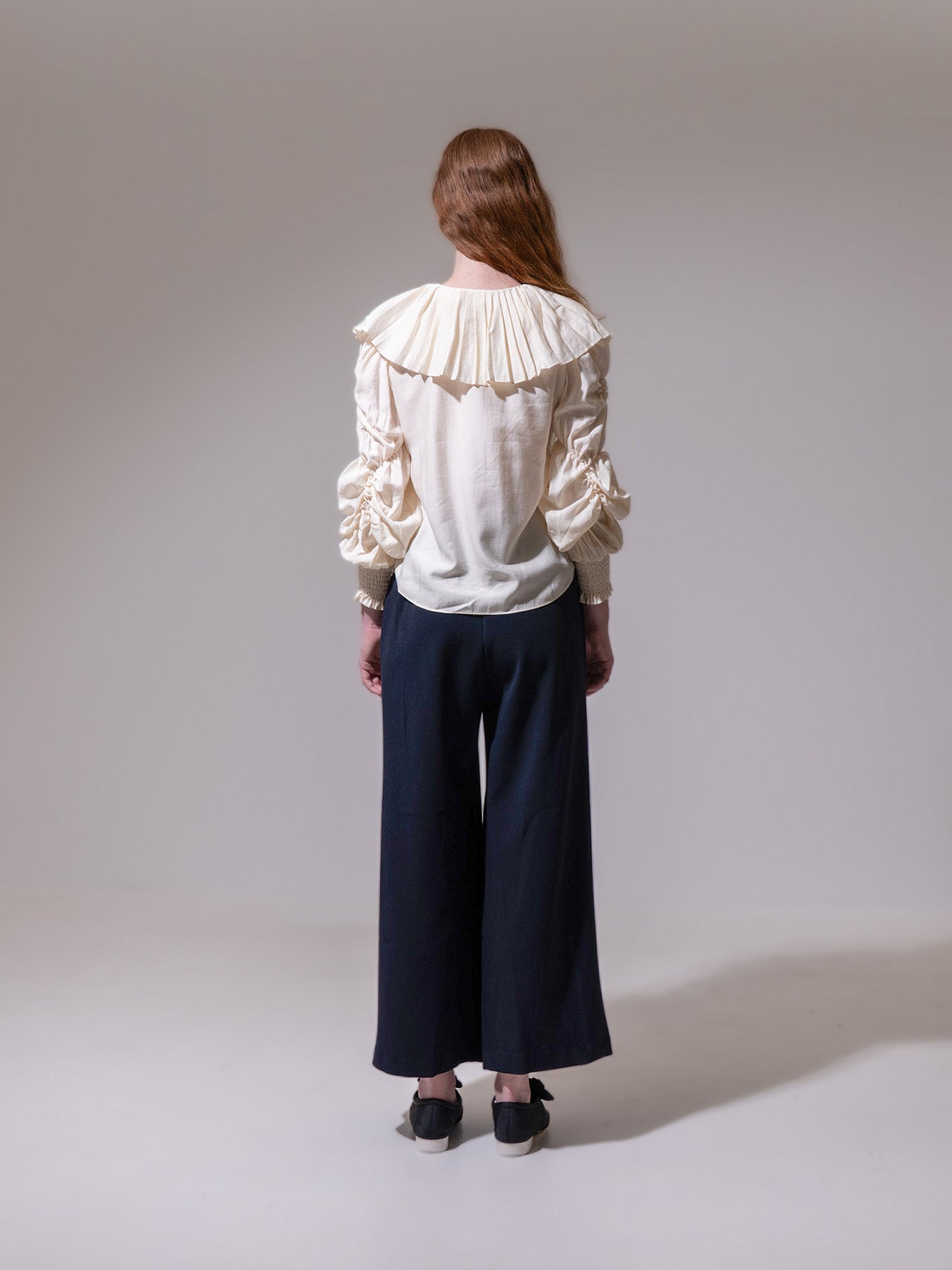 Butter Pleated Collar Blouse