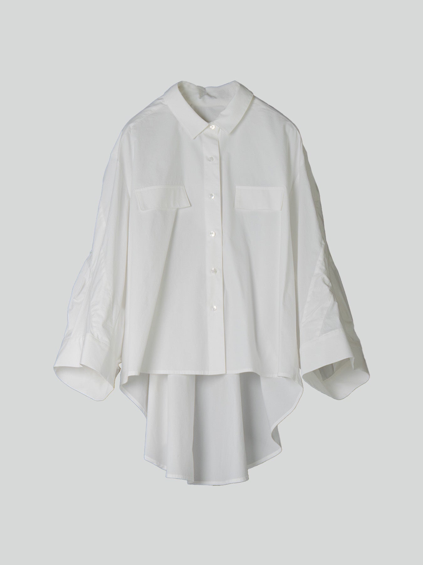 White Pintuck Sleeve Shirt