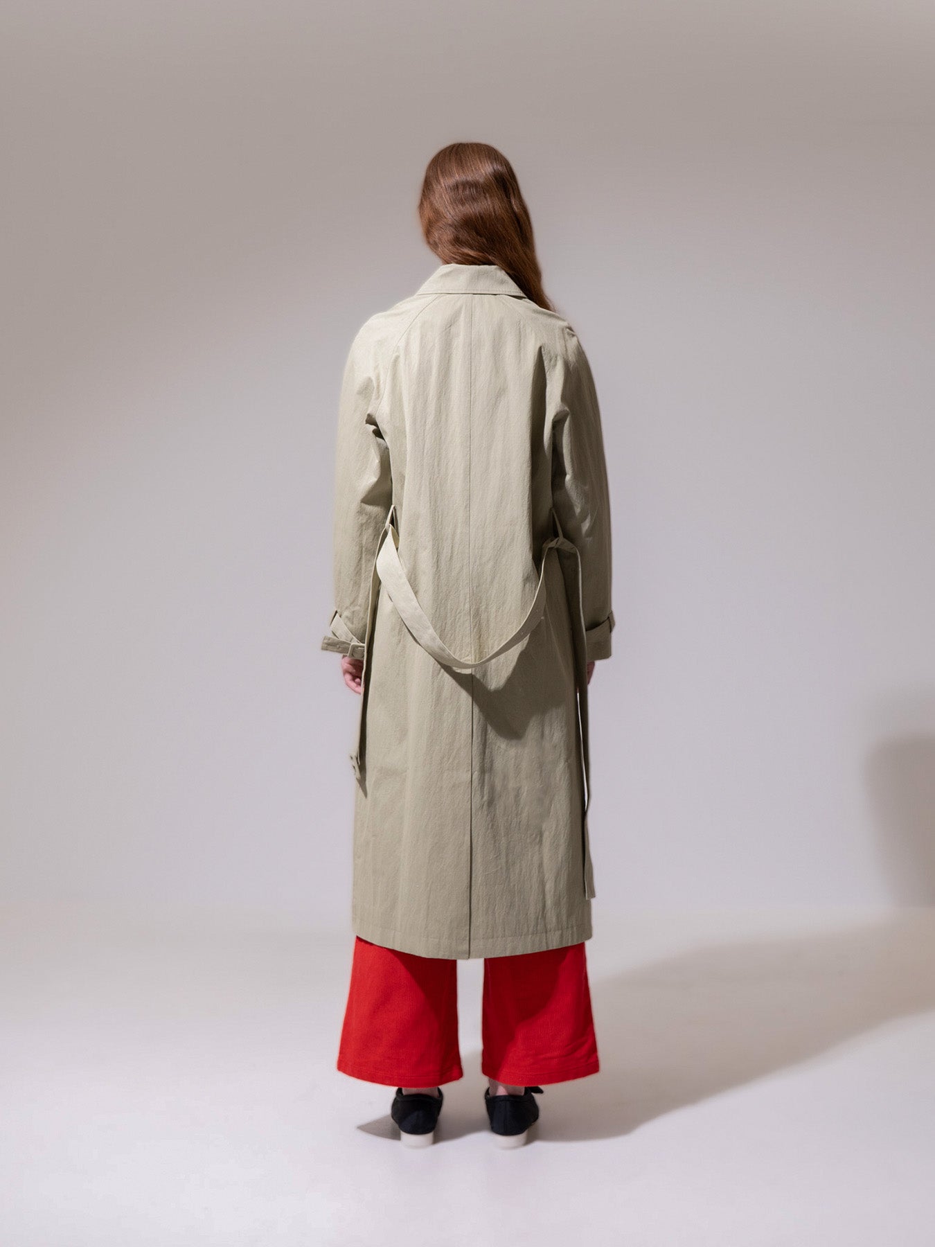 Olive Belted Trench Coat