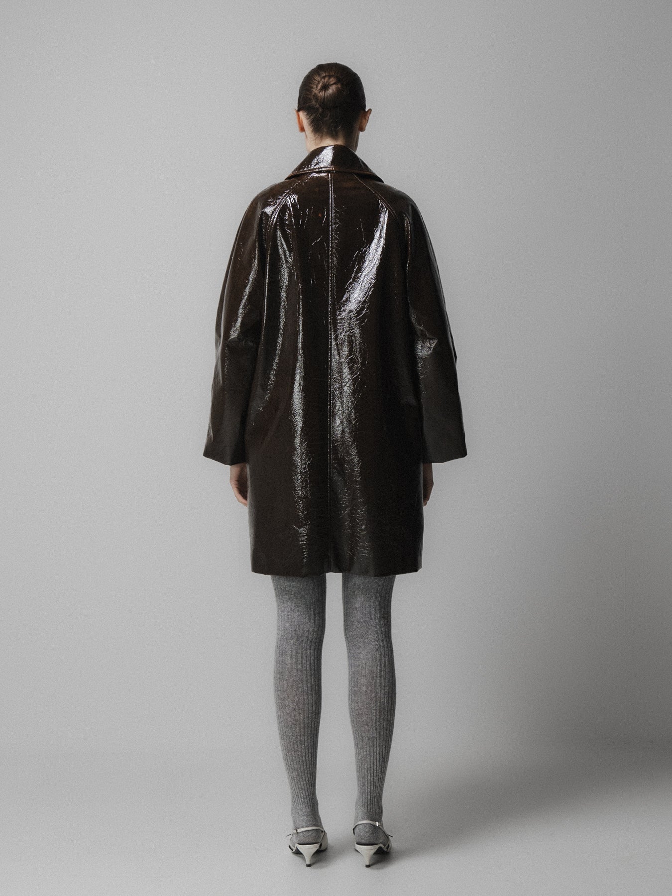 Brown Belted Half Coat
