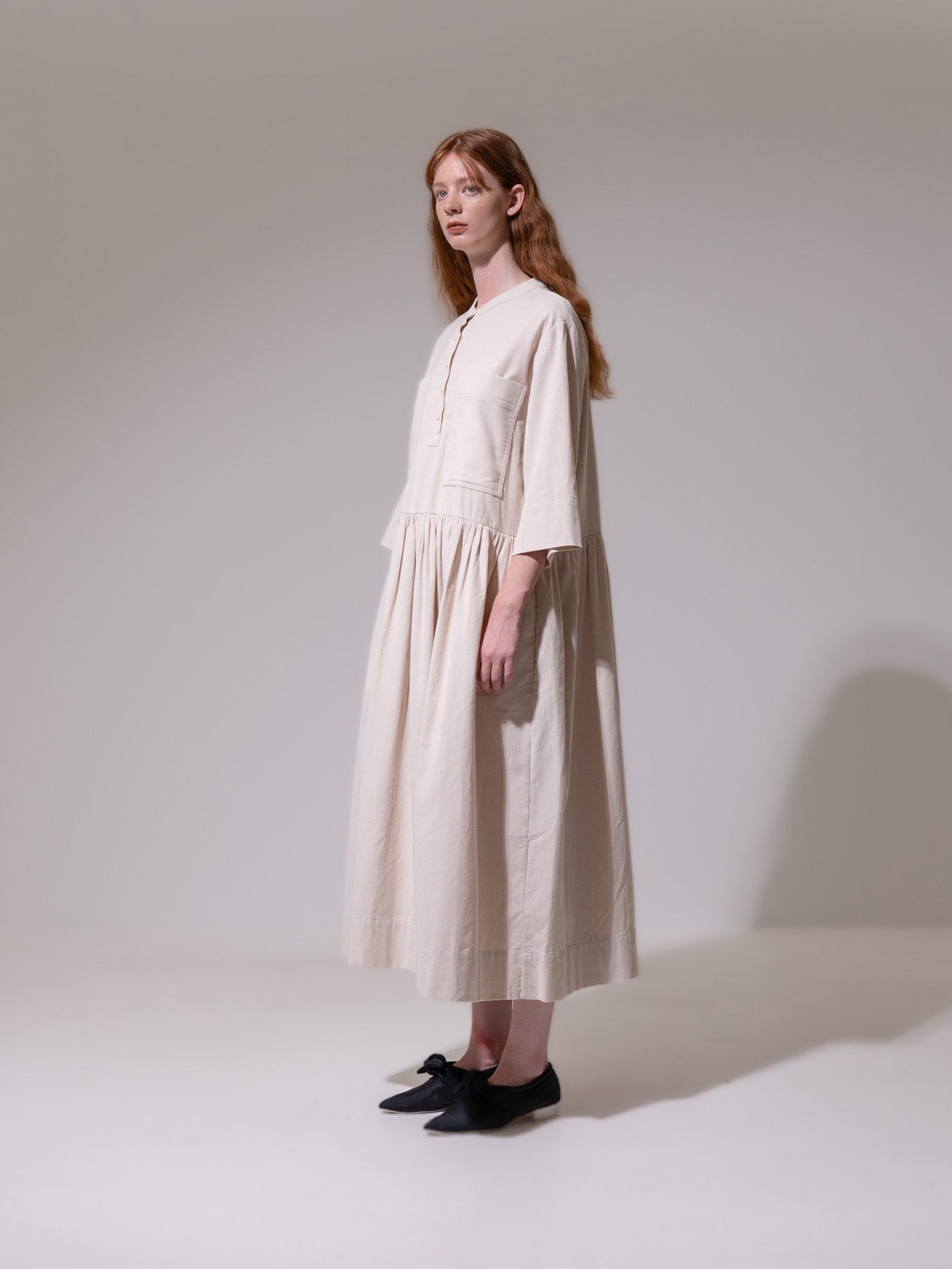 Cream Oversized Pocket Maxi Dress