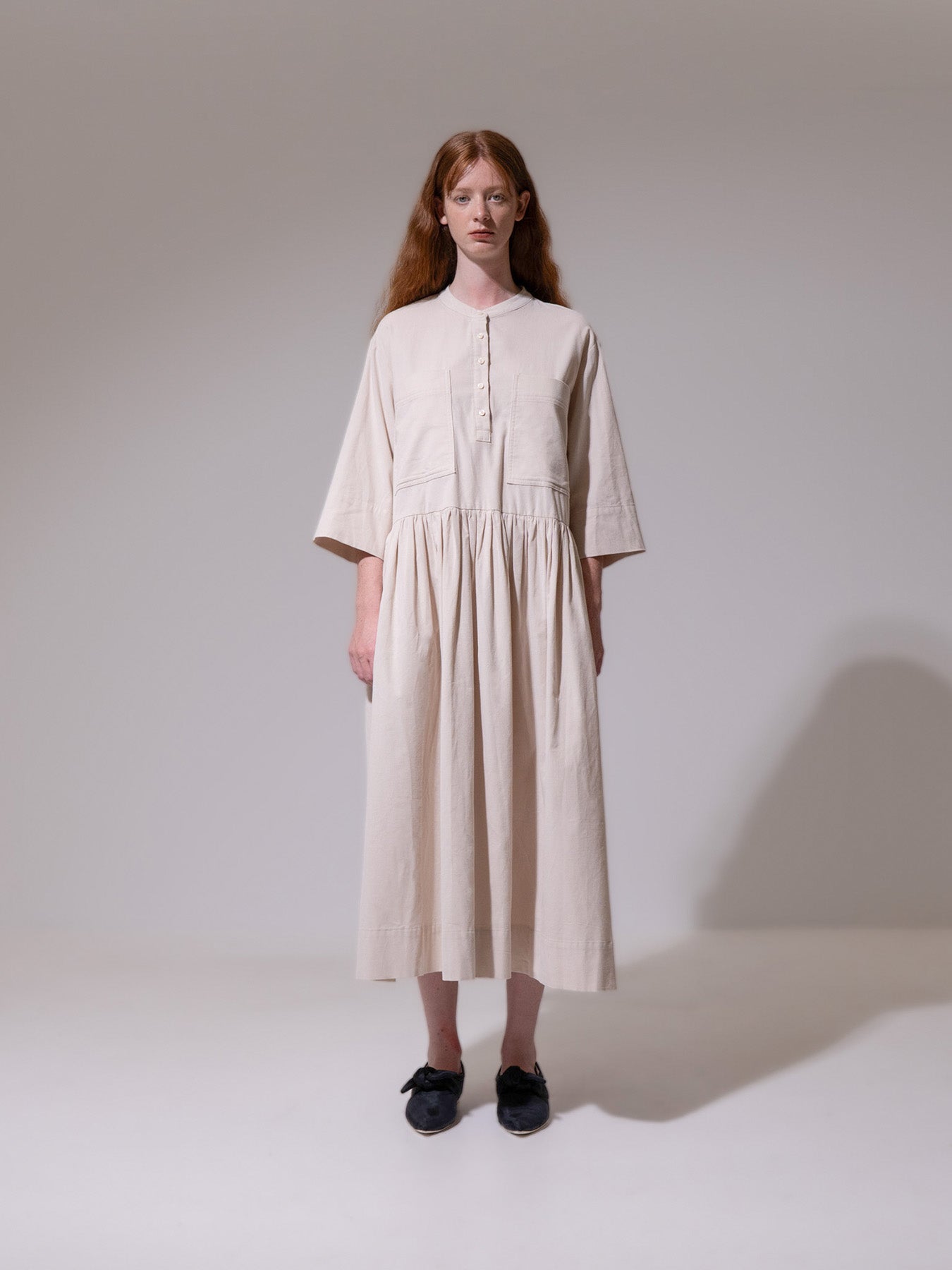 Cream Oversized Pocket Maxi Dress