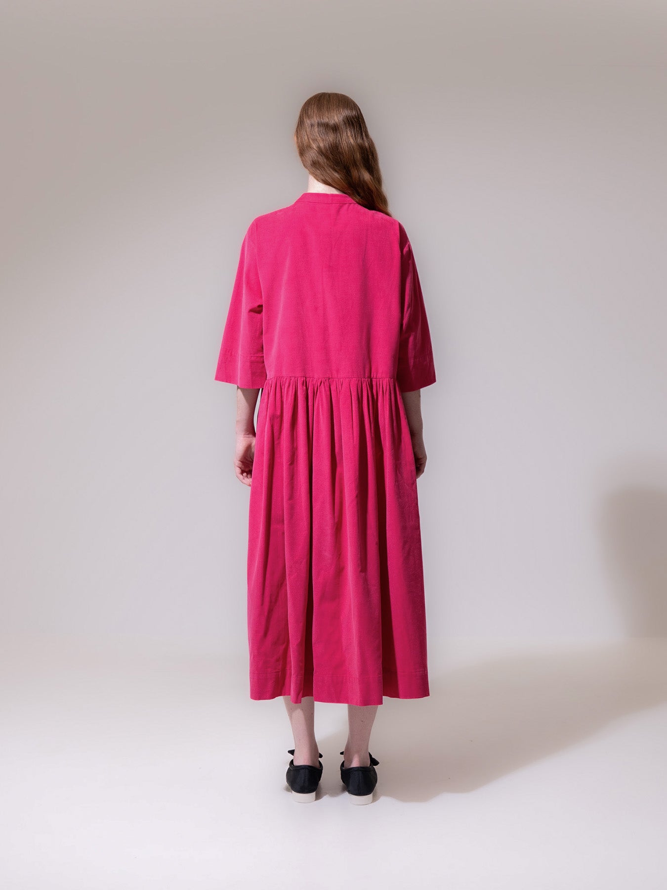 Magenta Oversized Pocket Maxi Dress