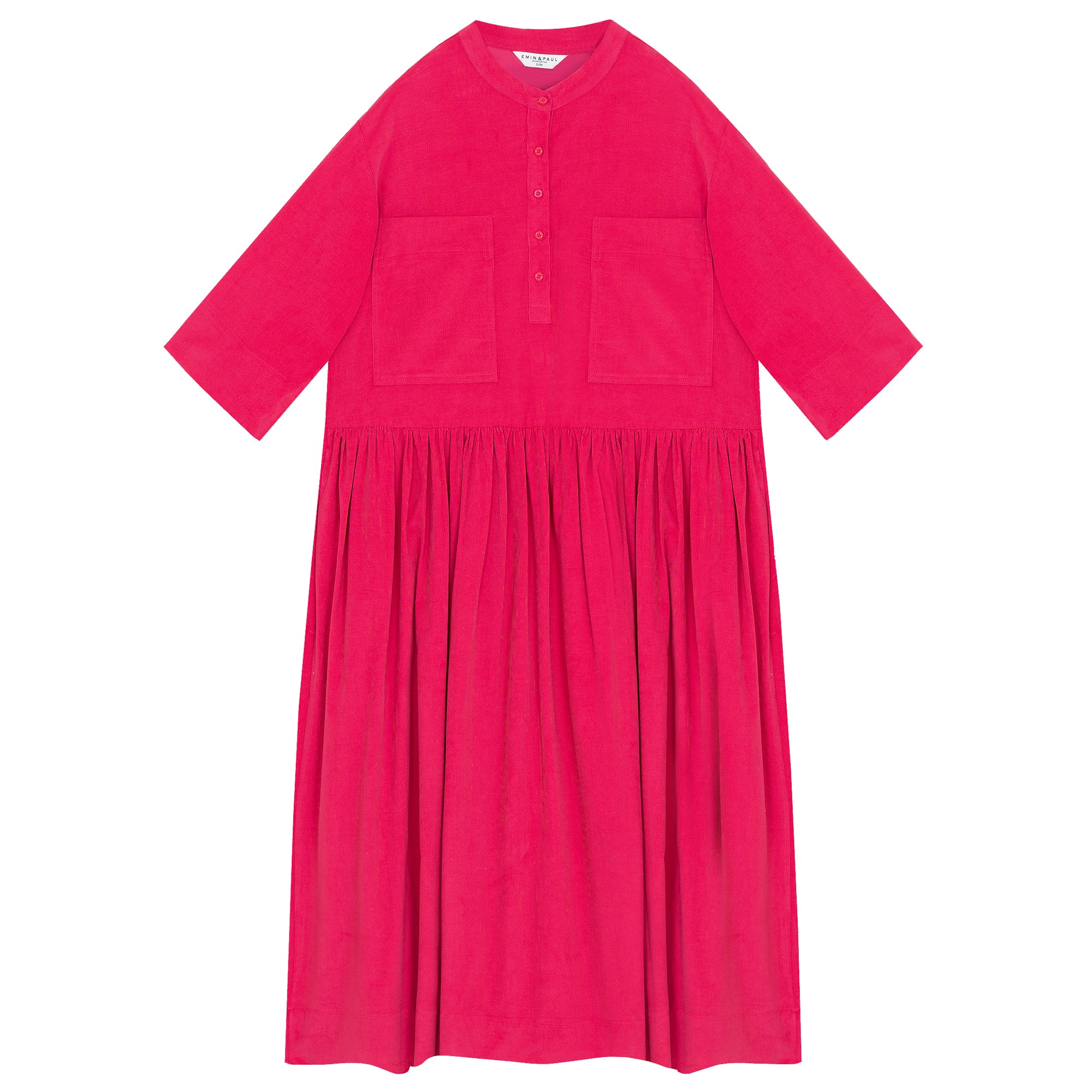 Magenta Oversized Pocket Maxi Dress