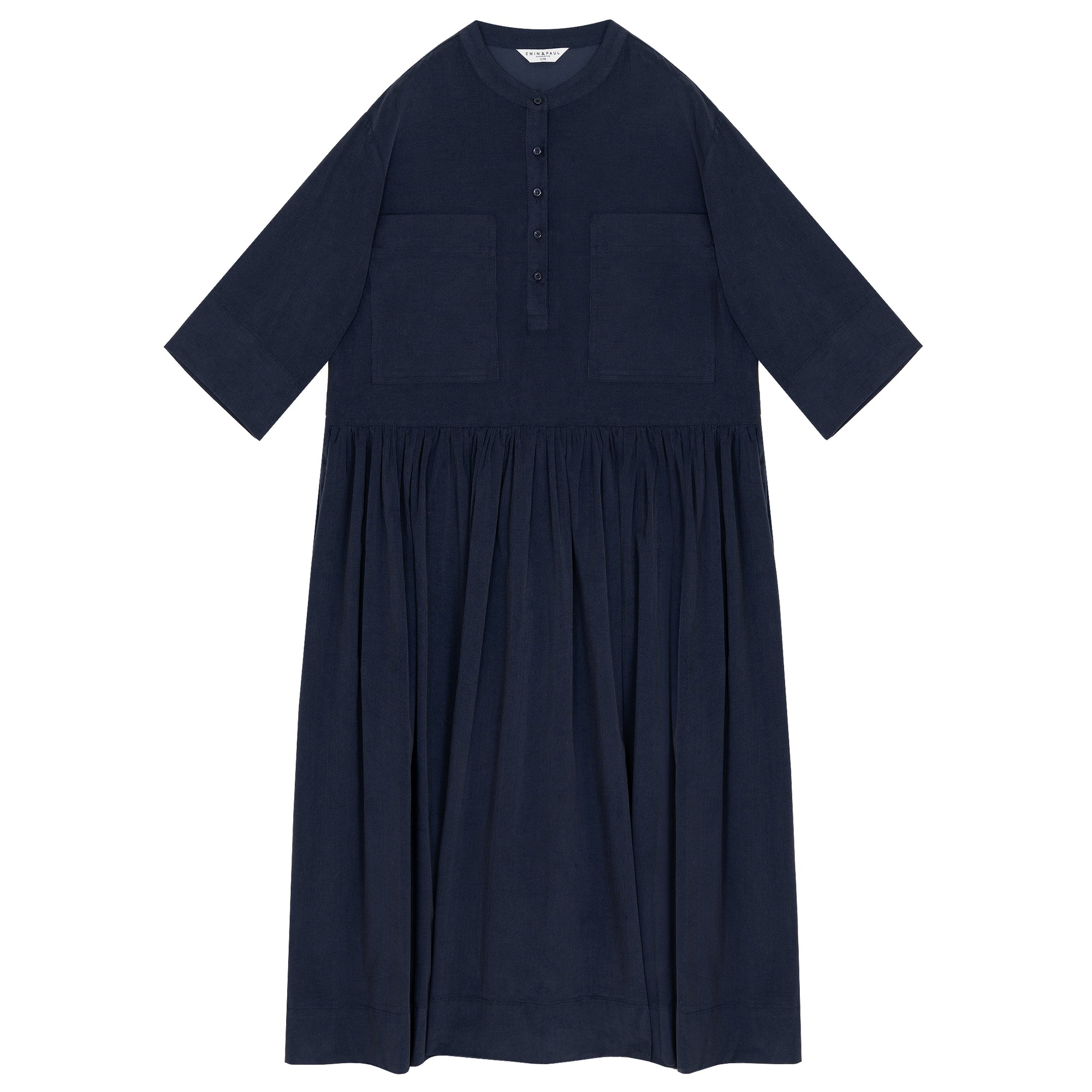 Navy Oversized Pocket Maxi Dress