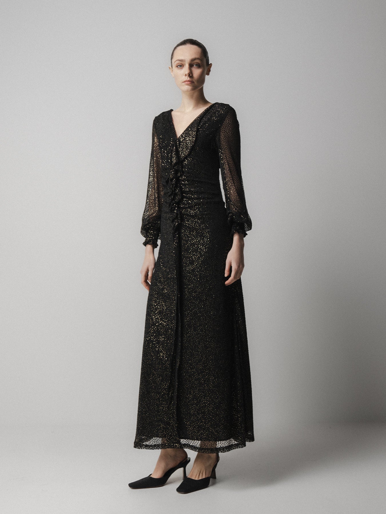 Black Asymmetric Lace Dress