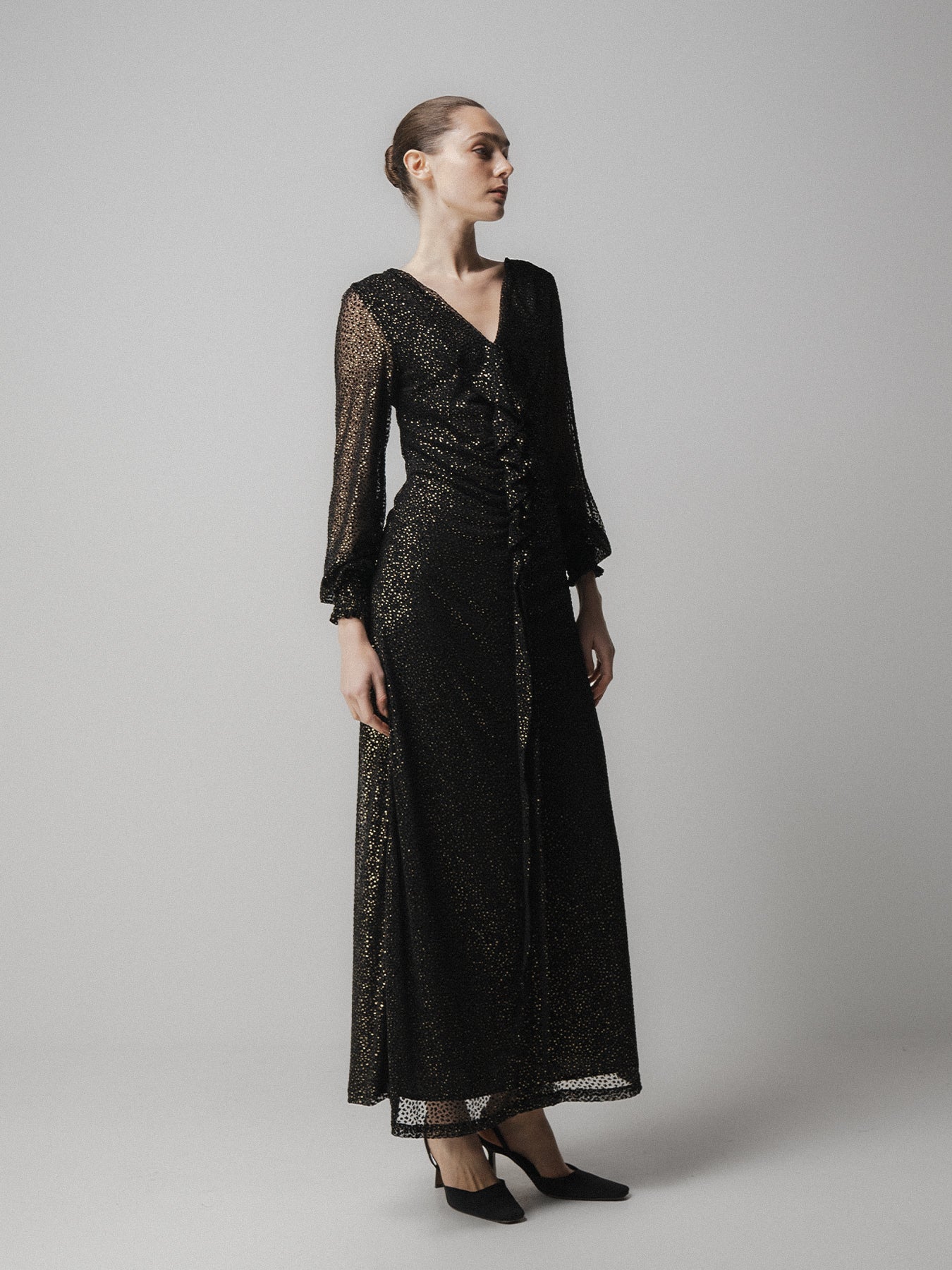 Black Asymmetric Lace Dress