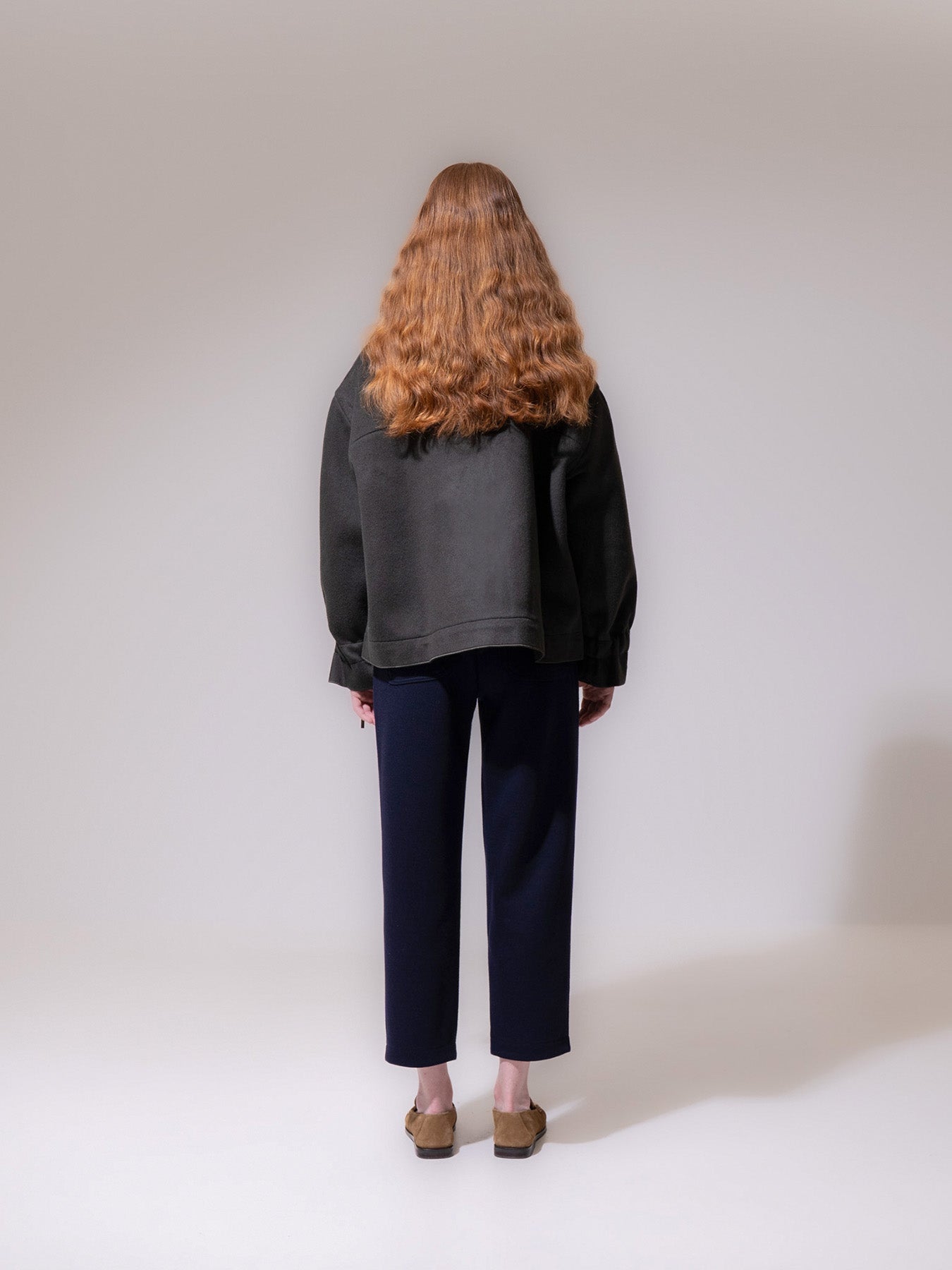 Charcoal Funnel Neck Jacket
