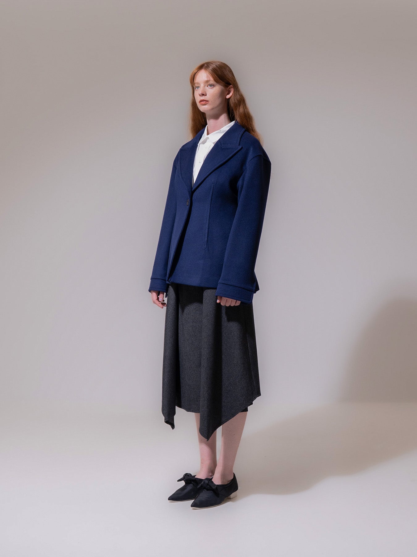 Blue Tailored Waist Blazer