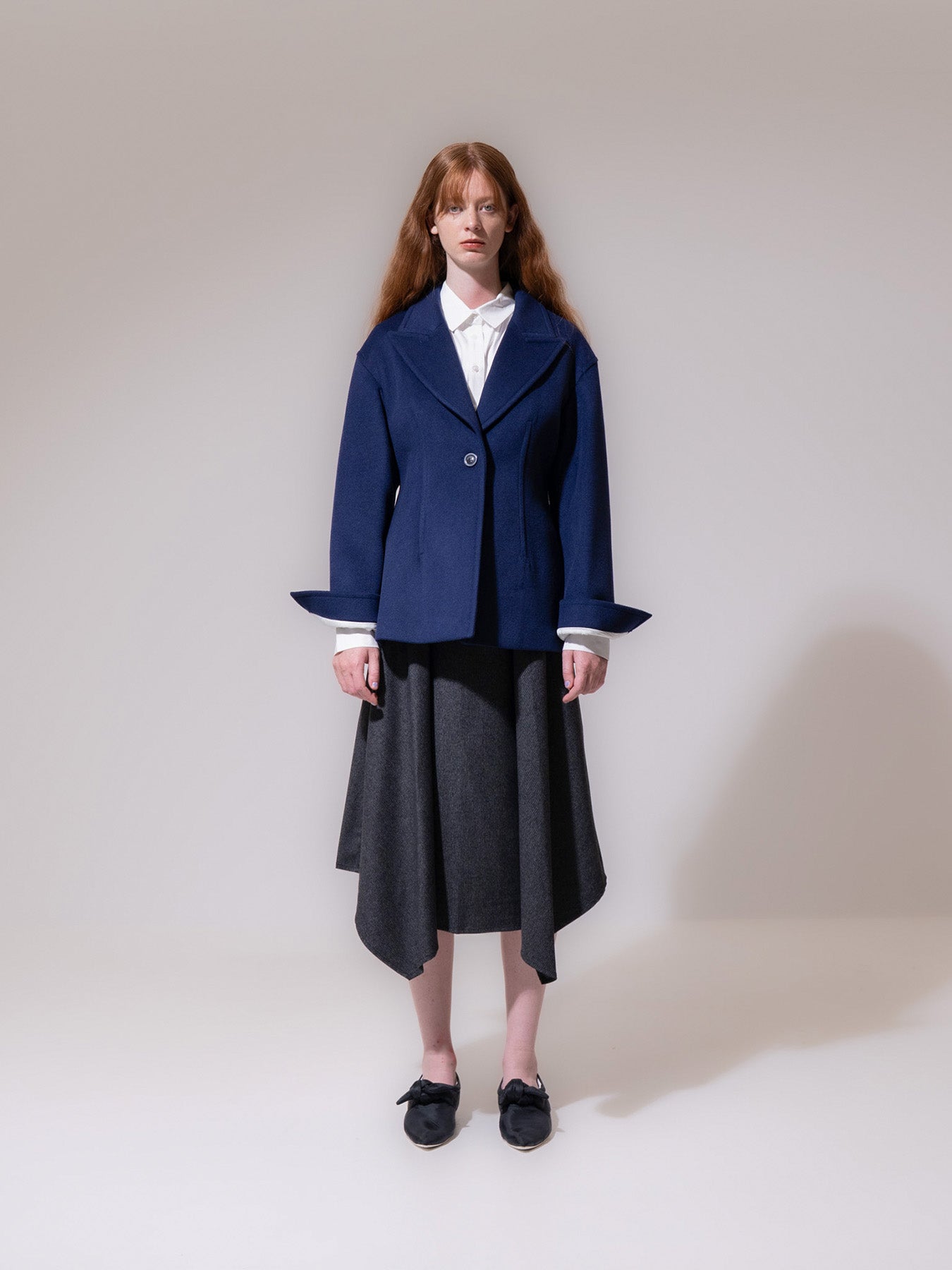 Blue Tailored Waist Blazer