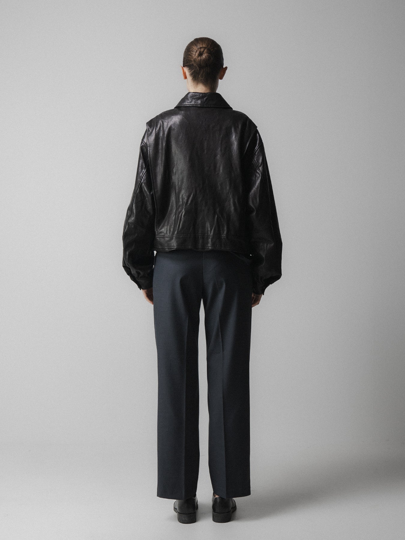 Black Oversized Leather Jacket