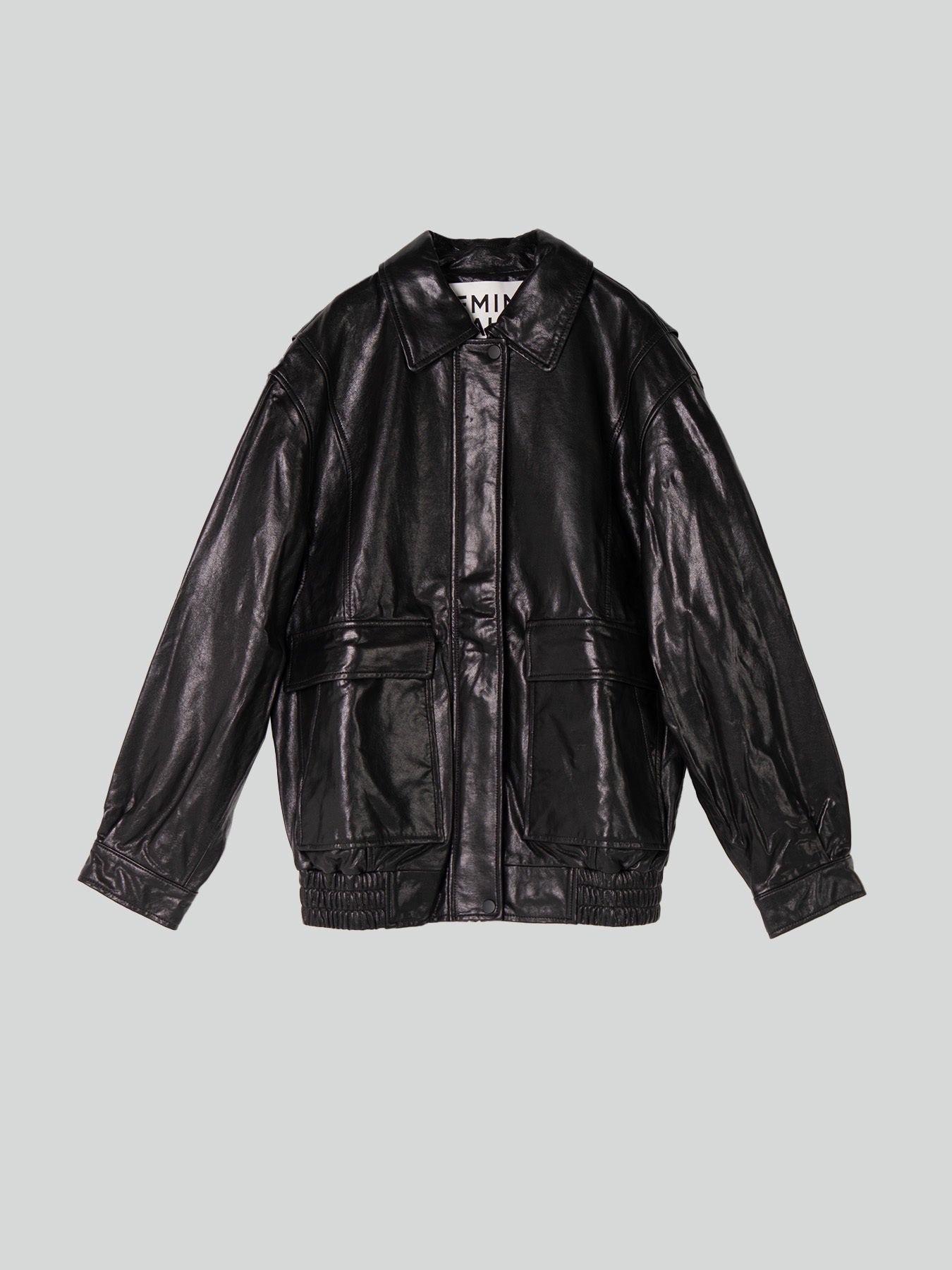 Black Oversized Leather Jacket