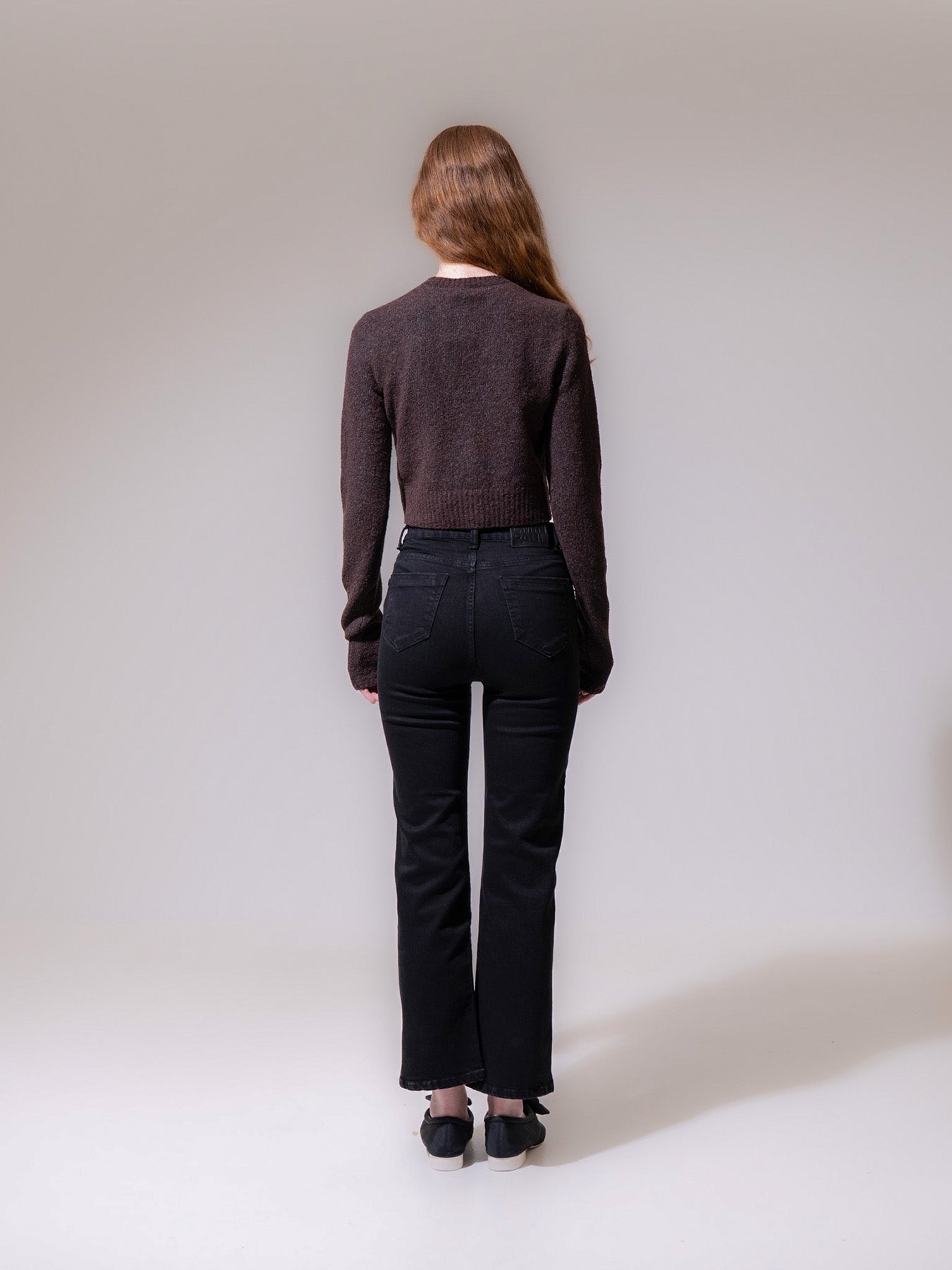 Brown Cropped Cardigan