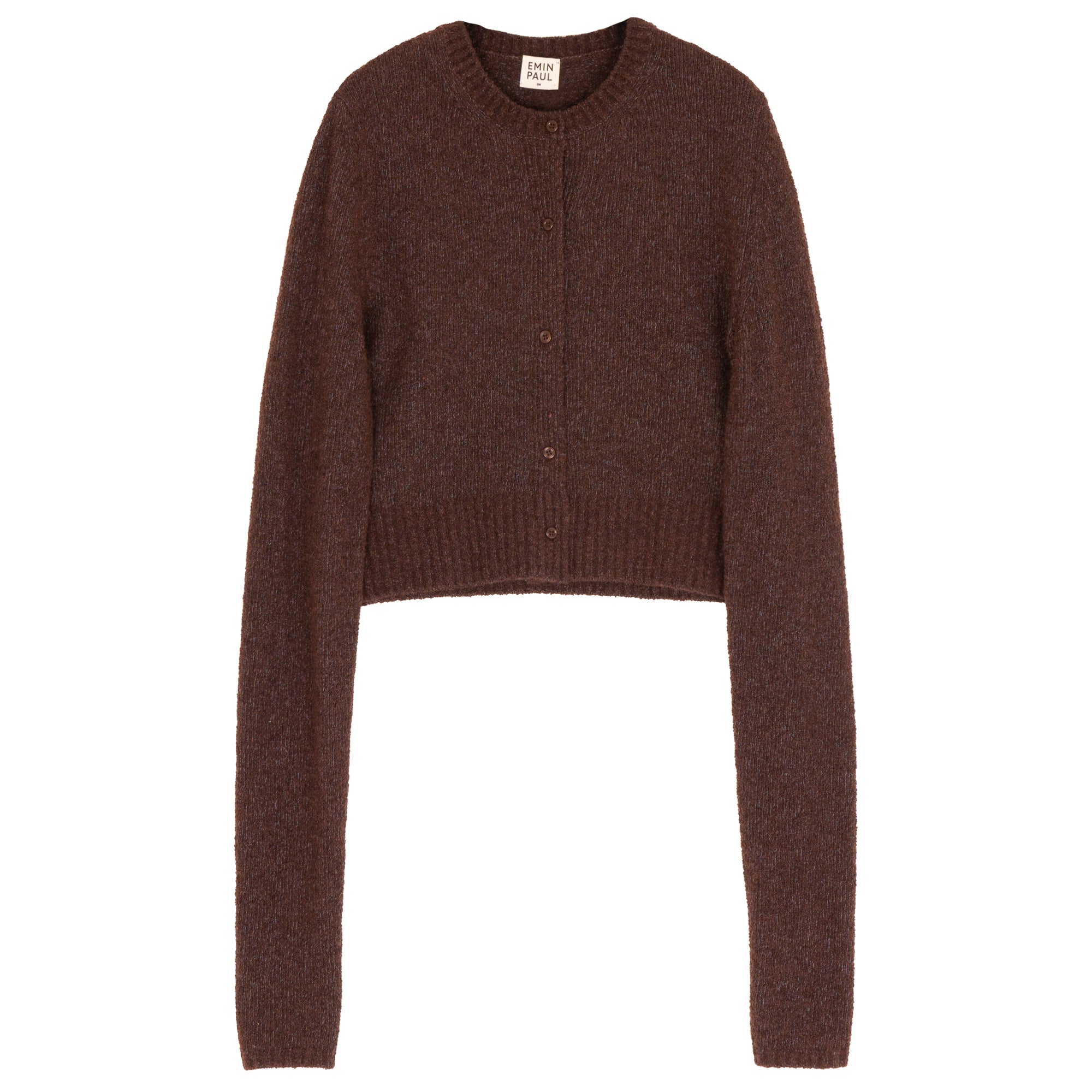 Brown Cropped Cardigan