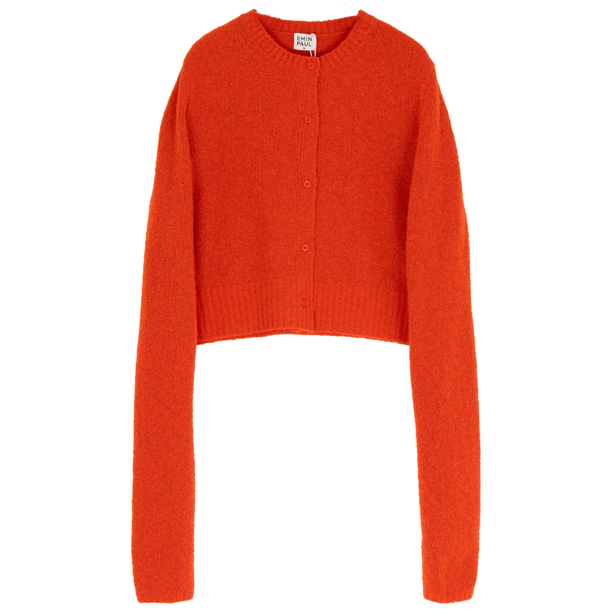 Red Cropped Cardigan