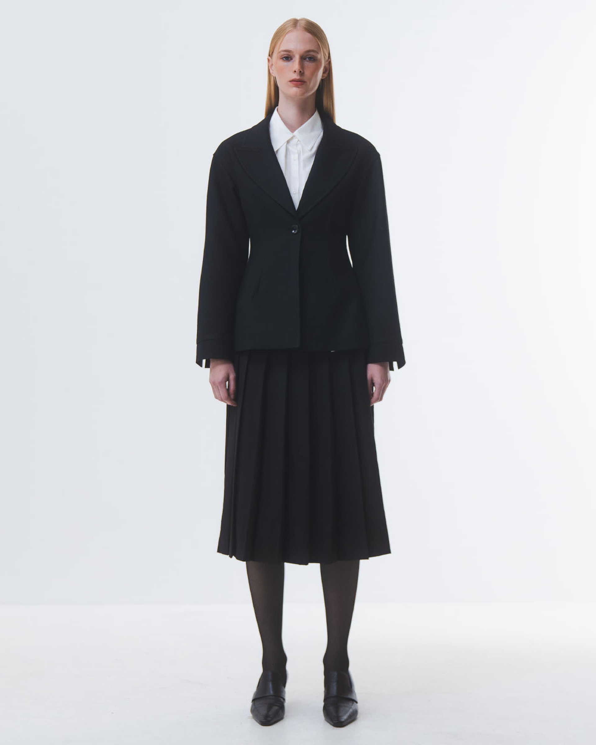 Black Curved Blazer