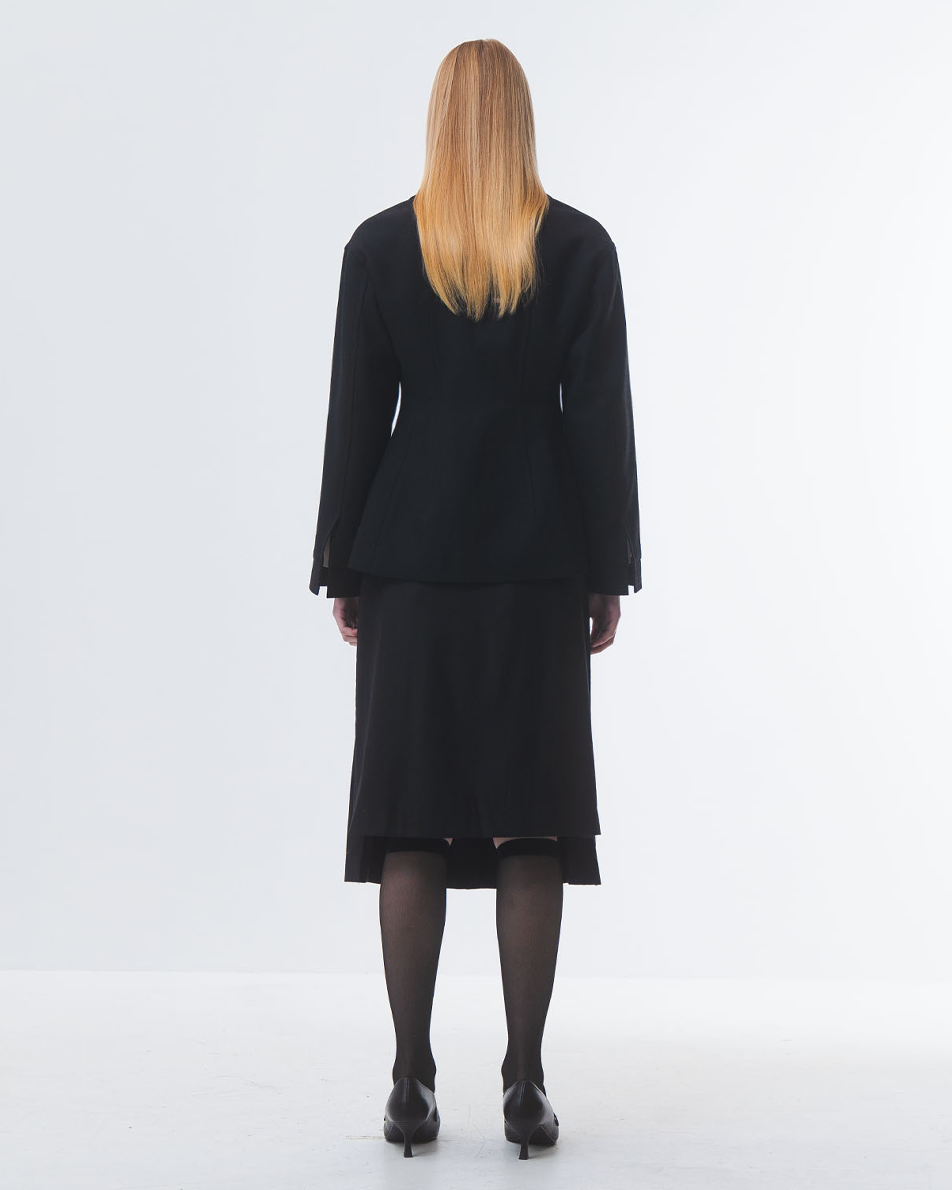 Black Curved Blazer