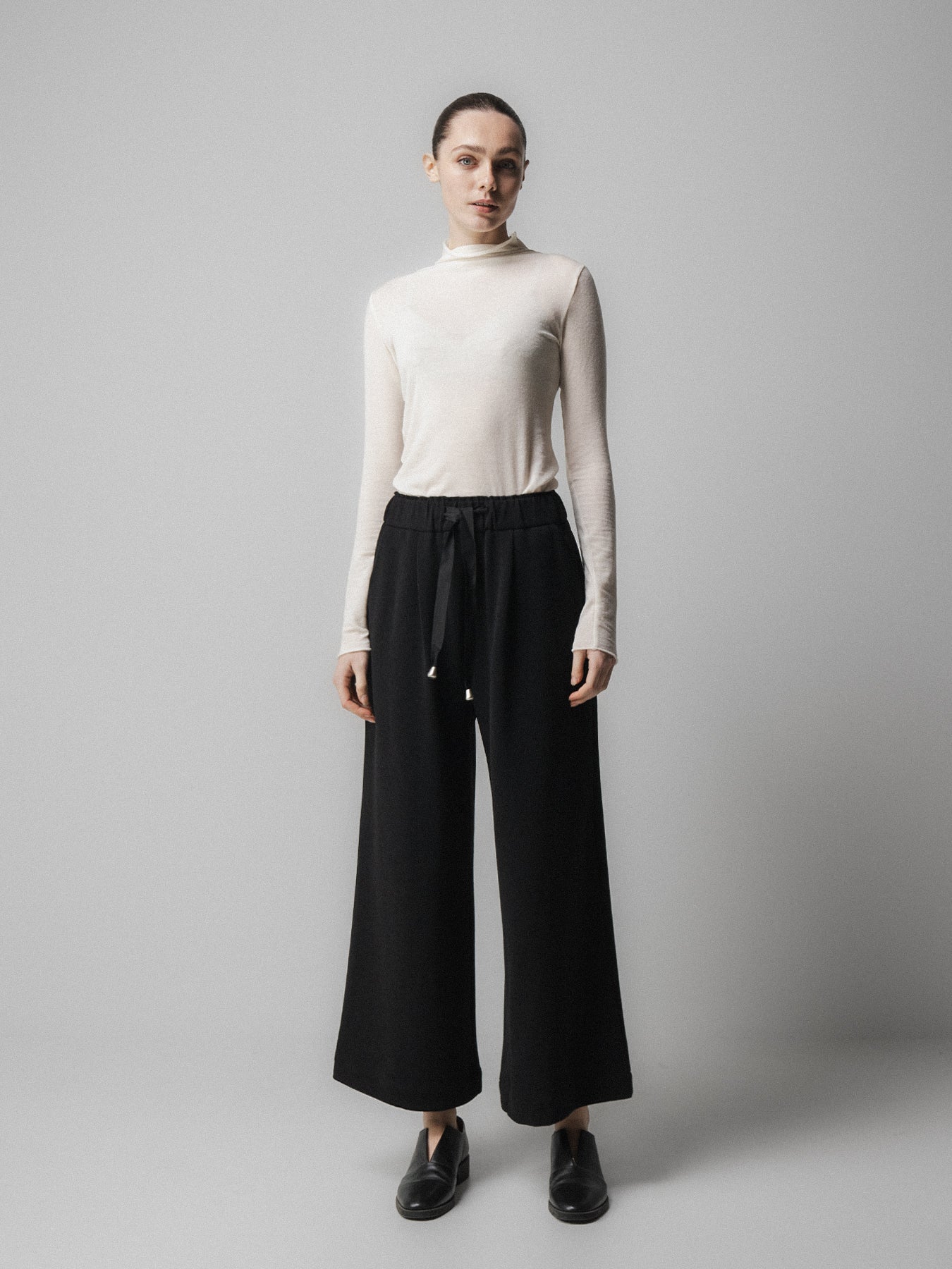Black Ribbon Tie Culottes