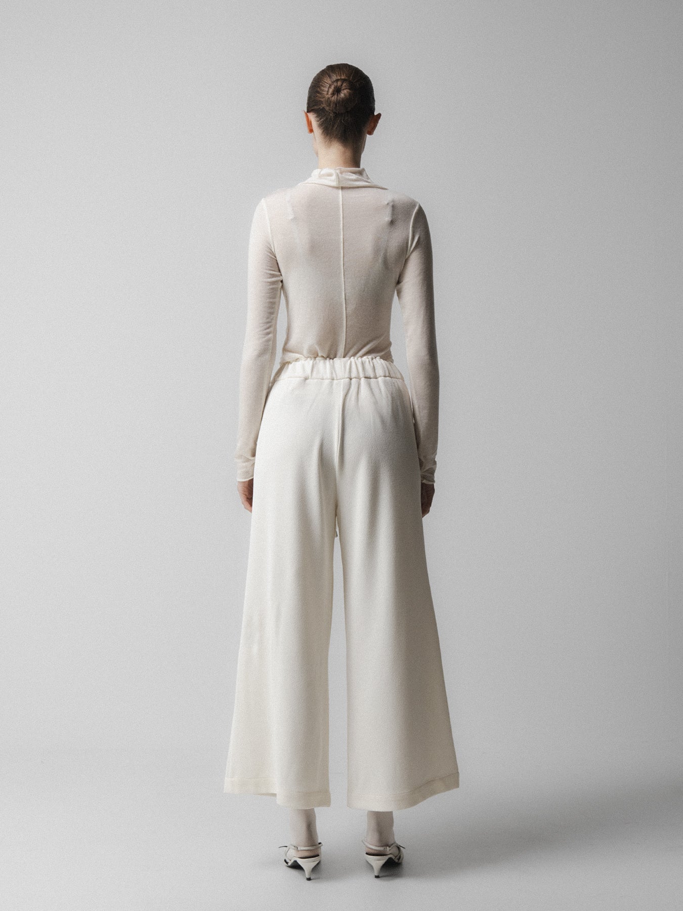 White Ribbon Tie Culottes