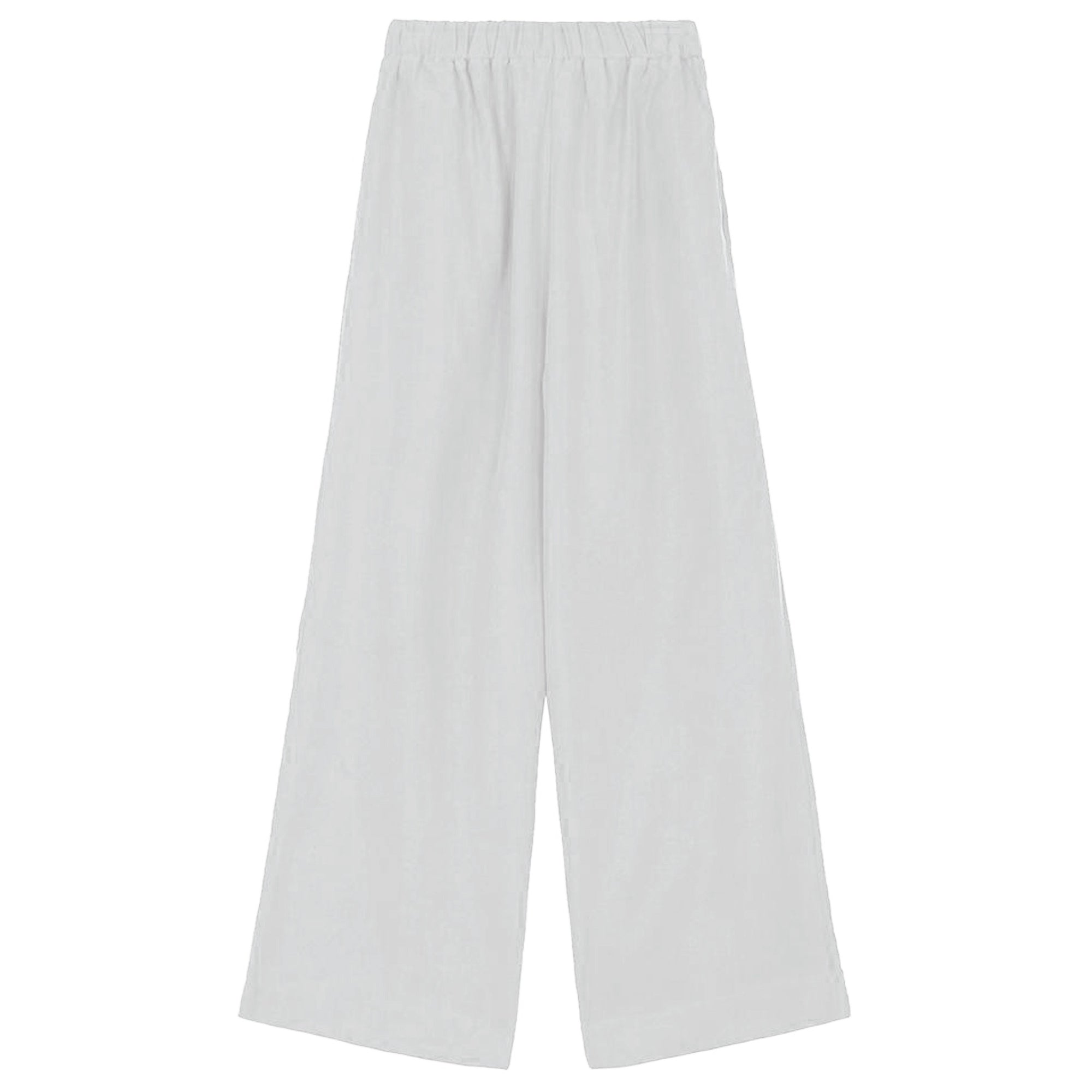 White Fluid Trousers
