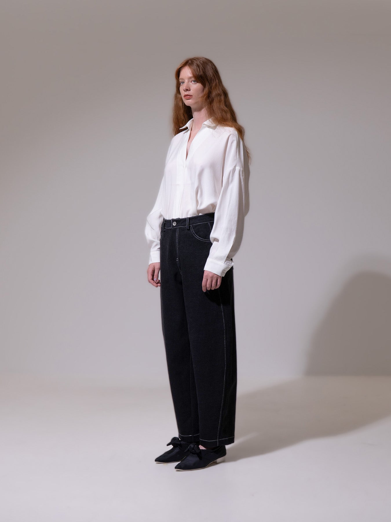 Black Barrel Leg Jeans